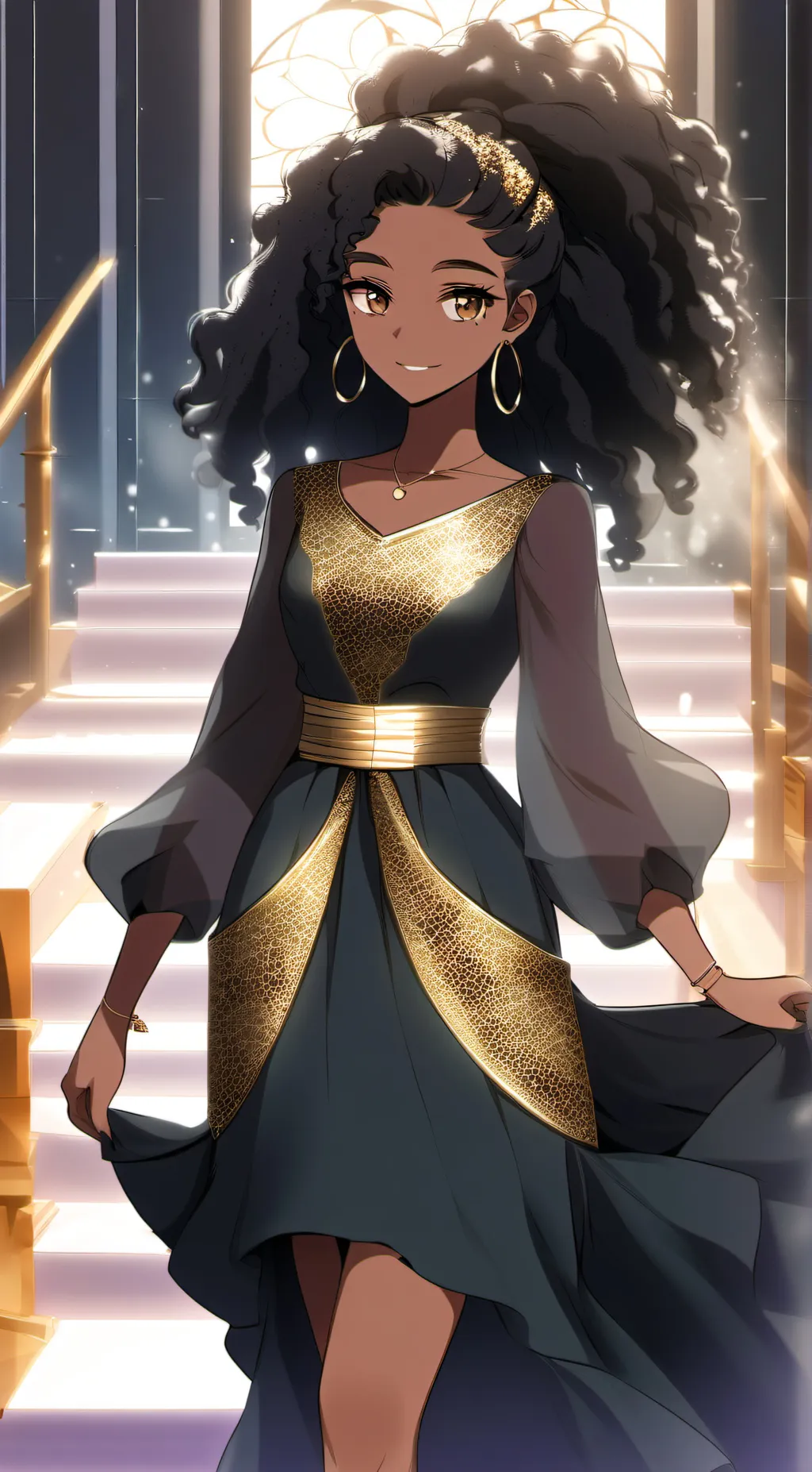 ai character: Amber background