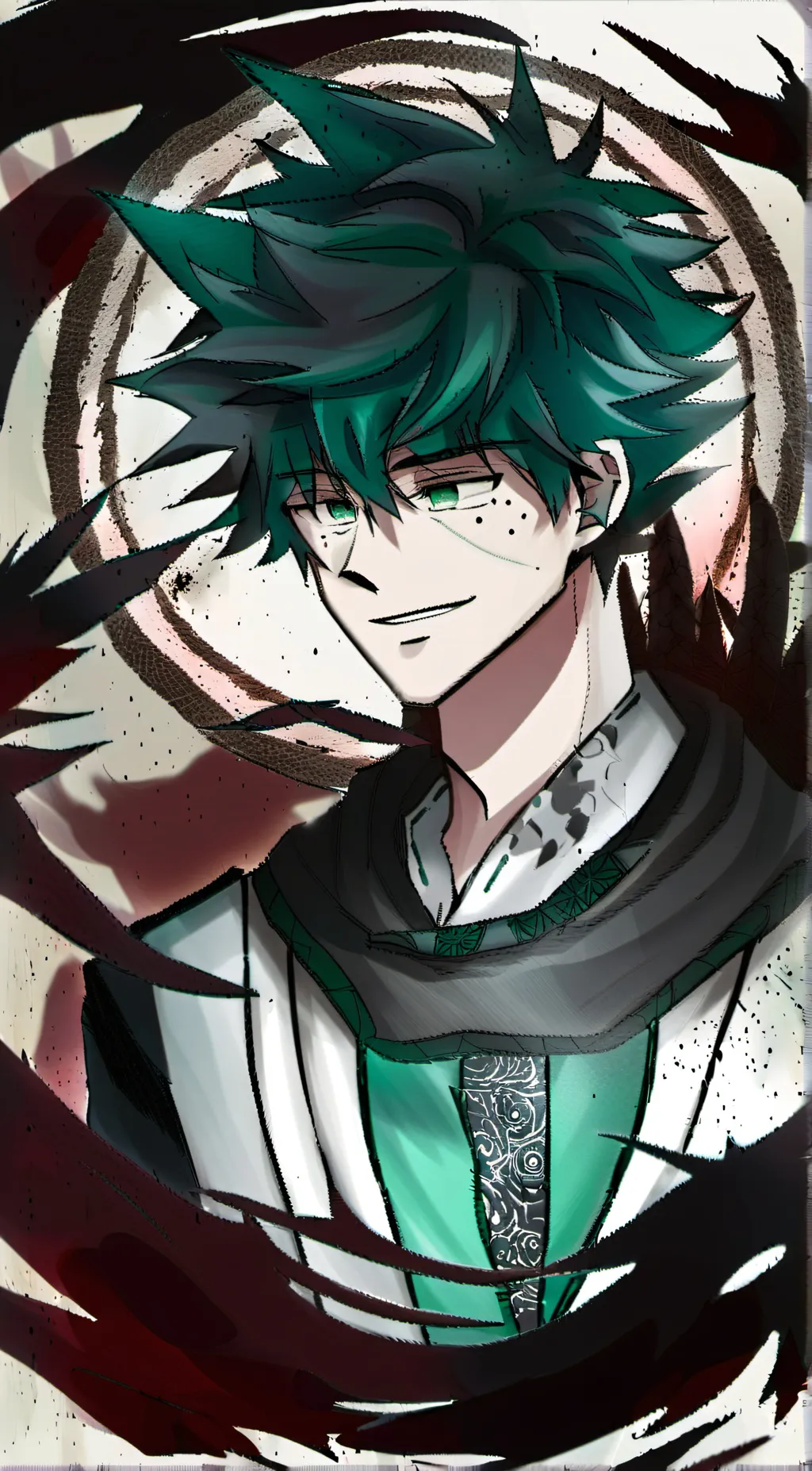 ai character: MHA x JJK background