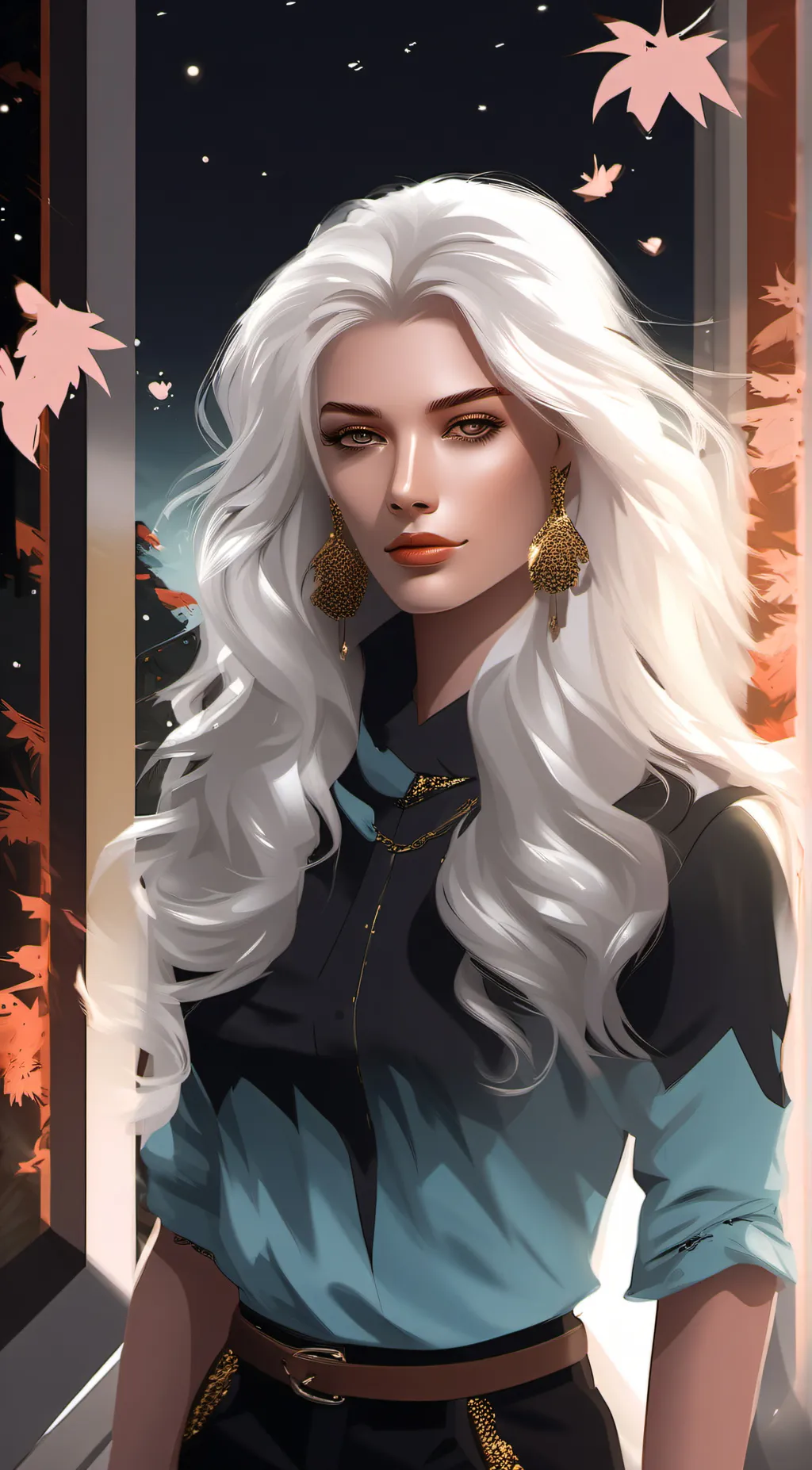 ai character: Autumn background