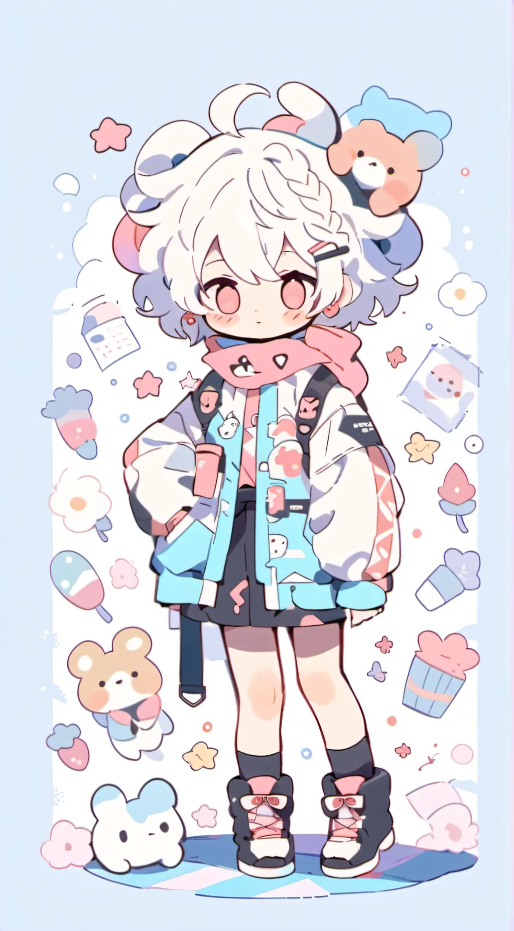 ai character: bakugo kacchan  background