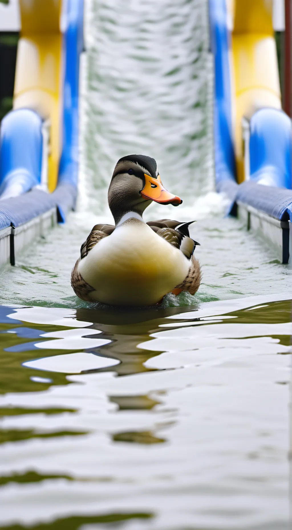 ai character: Water park duck :3 background