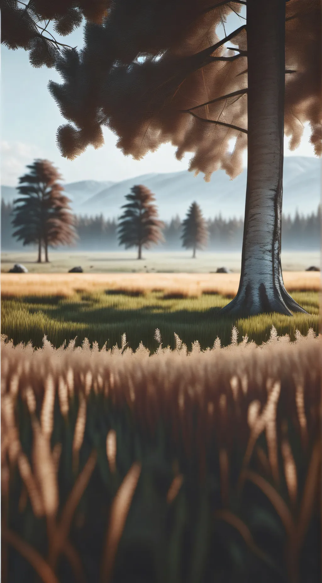 ai character: Grass background