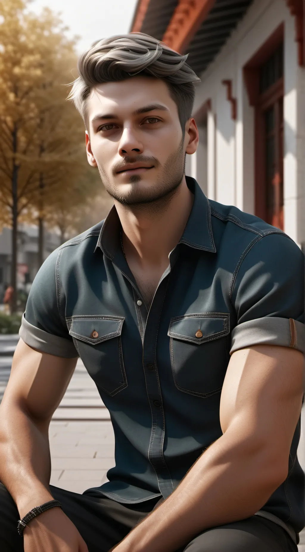 ai character: Micheal  background