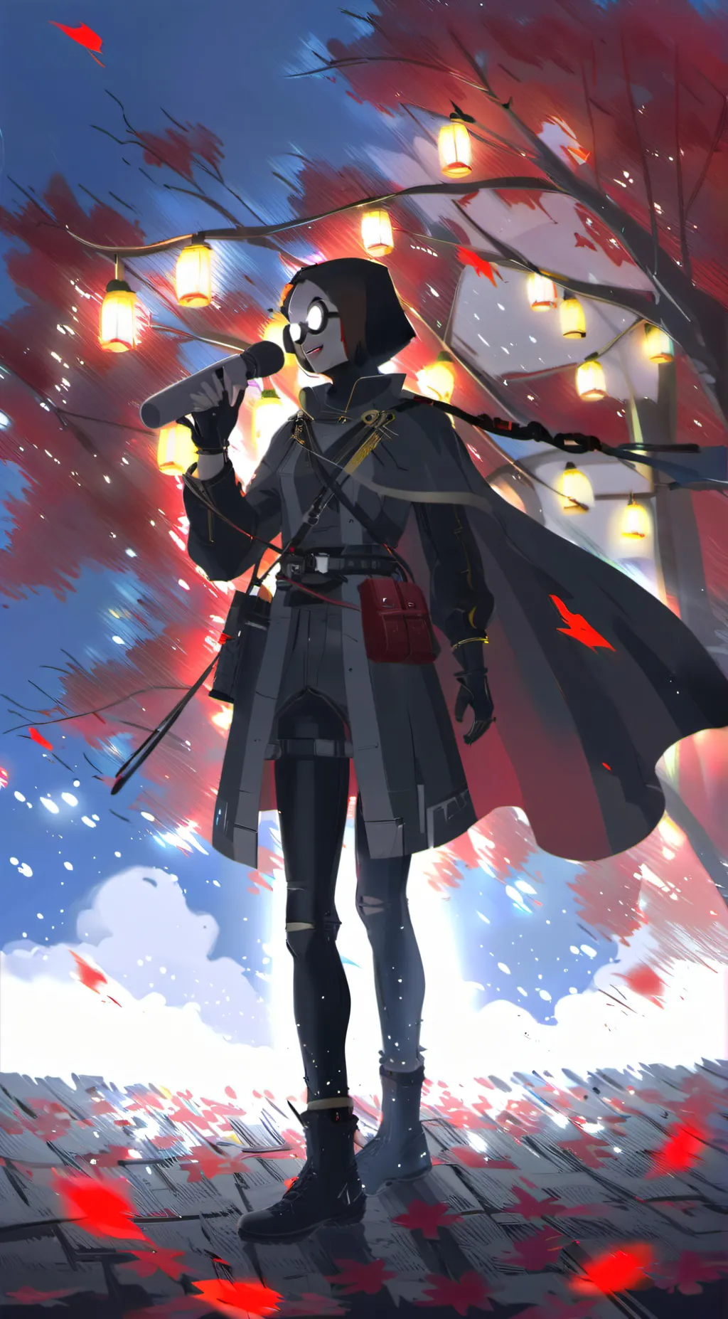 ai character: tv woman and woman background