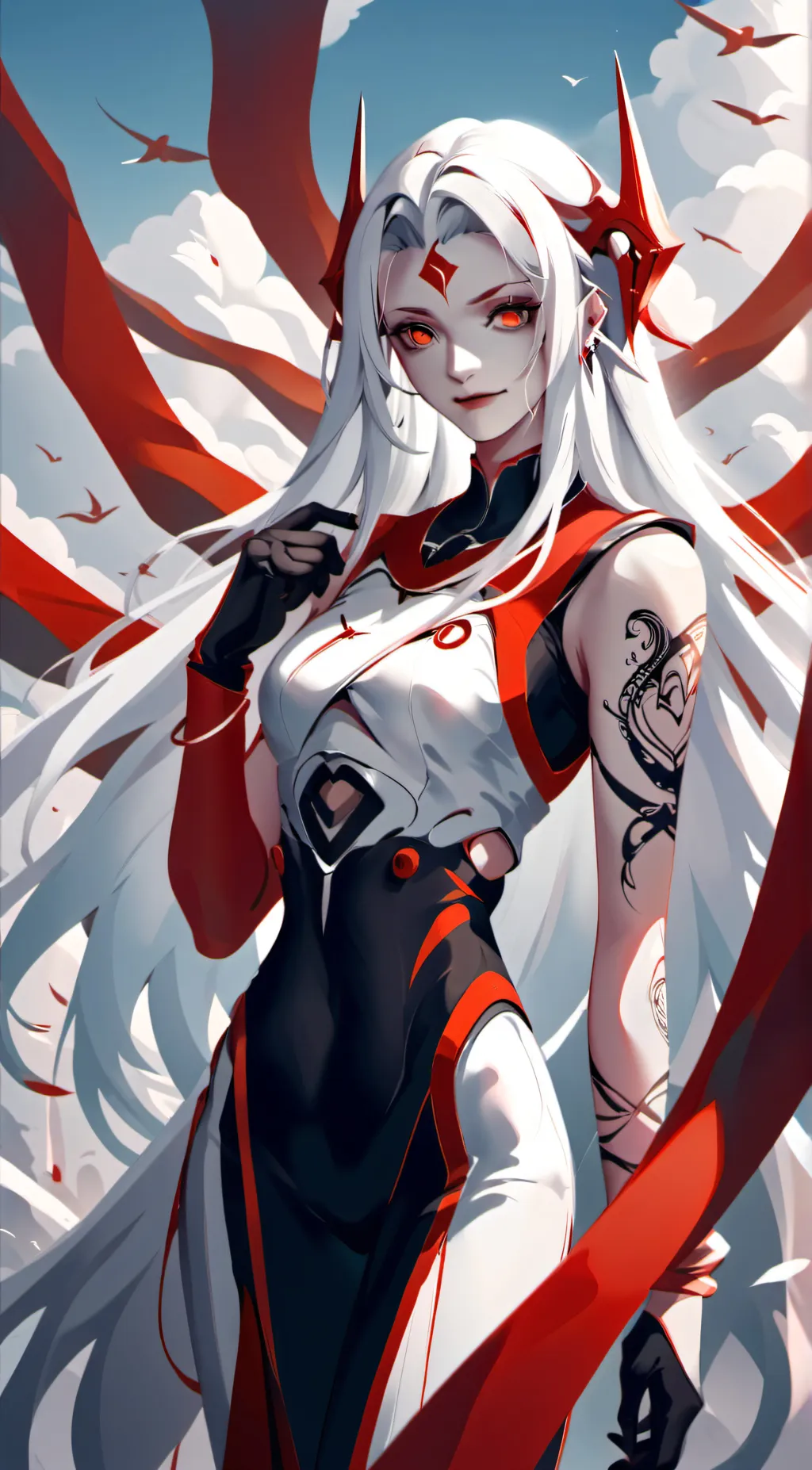 ai character: Violet background