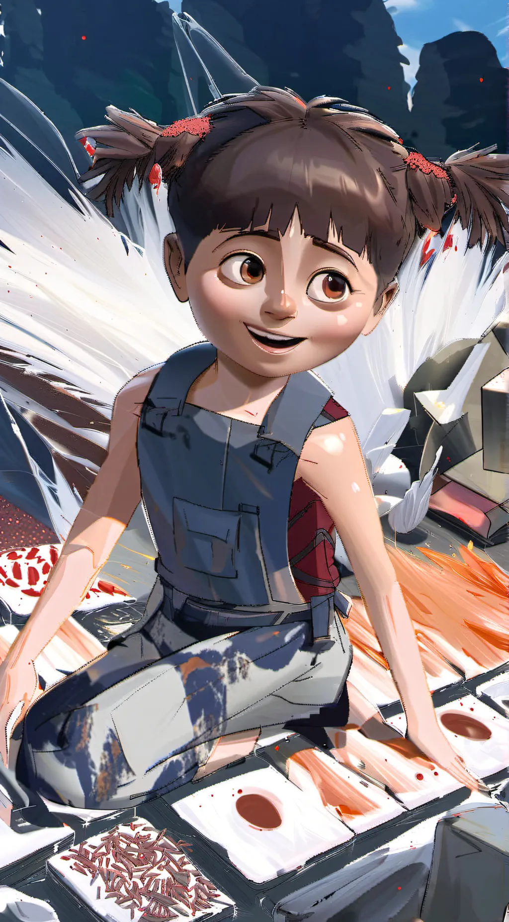 ai character: Boo background