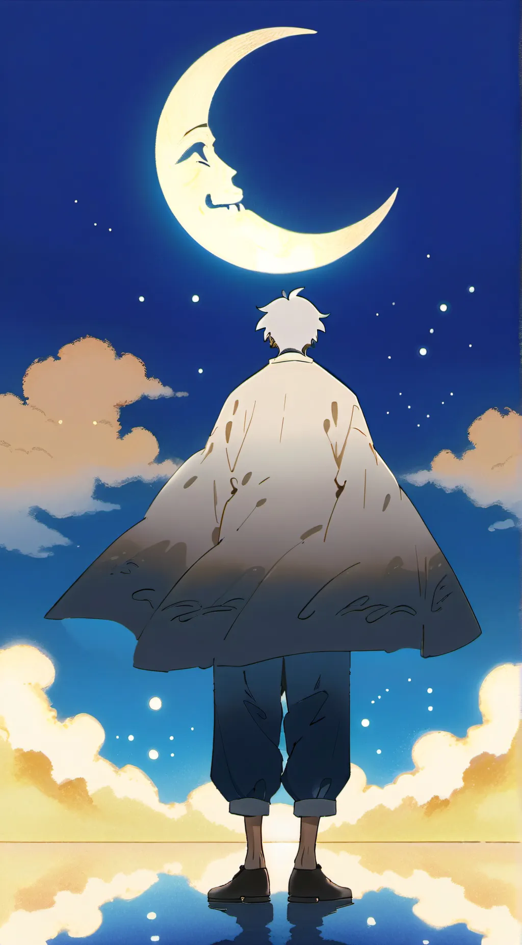 ai character: Sun and moon  background