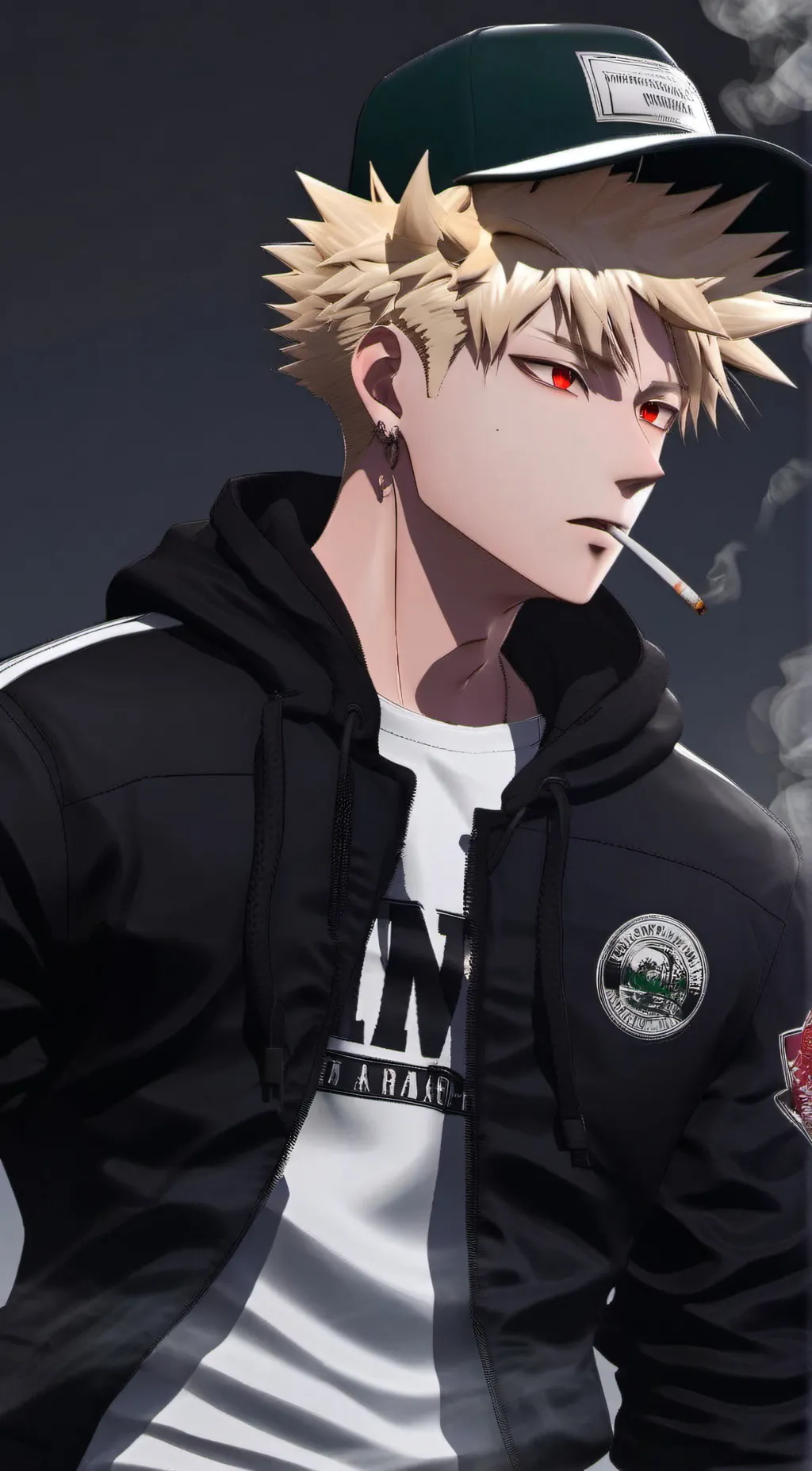 ai character: bakugo  background