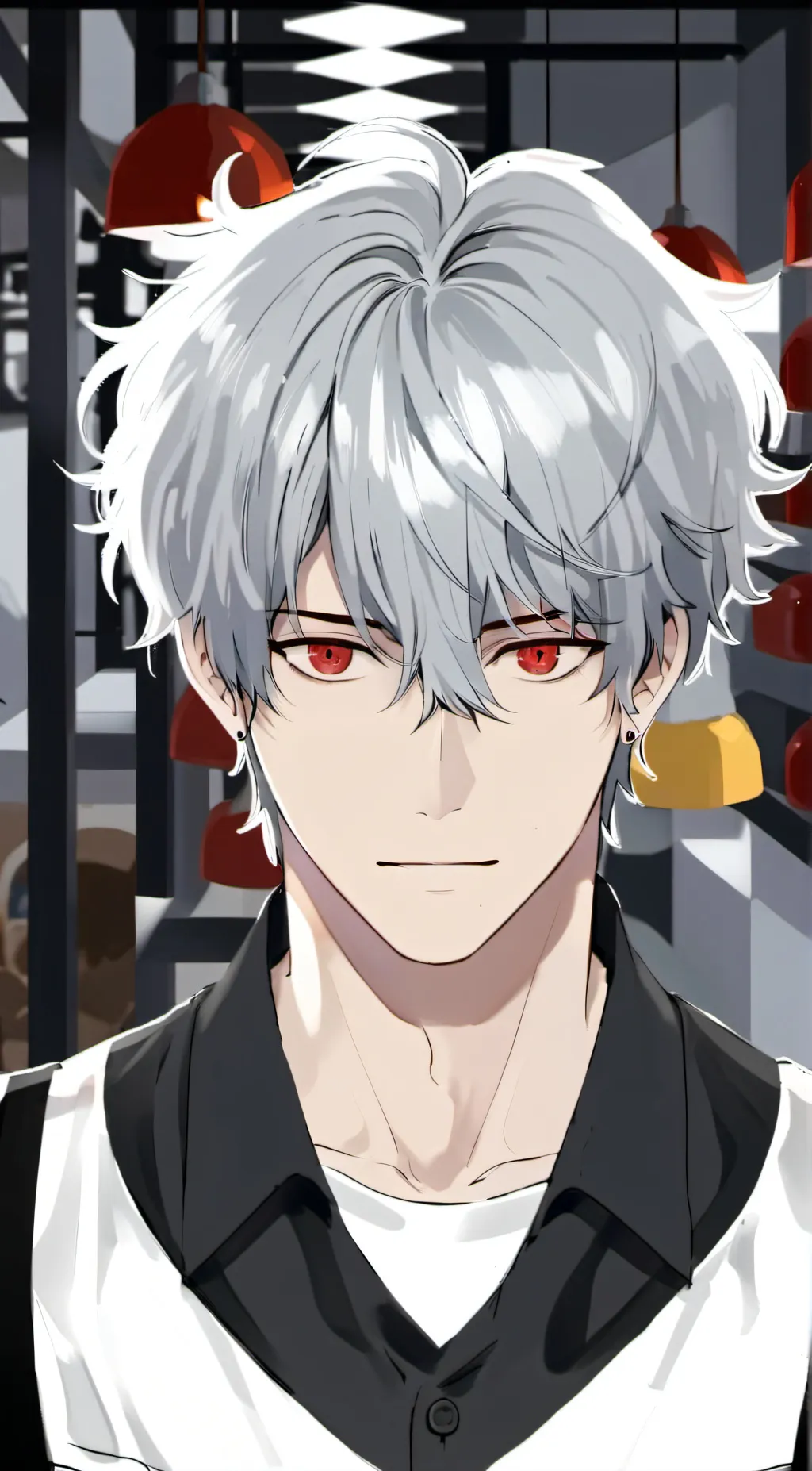 ai character: Rowan Black background