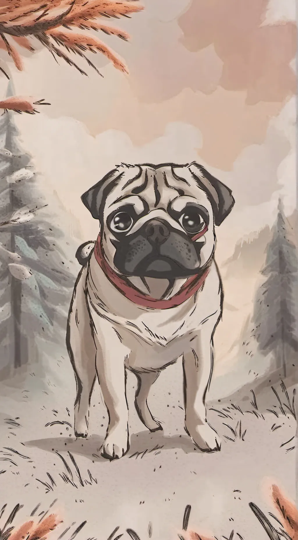 ai character: Adopt me pug background