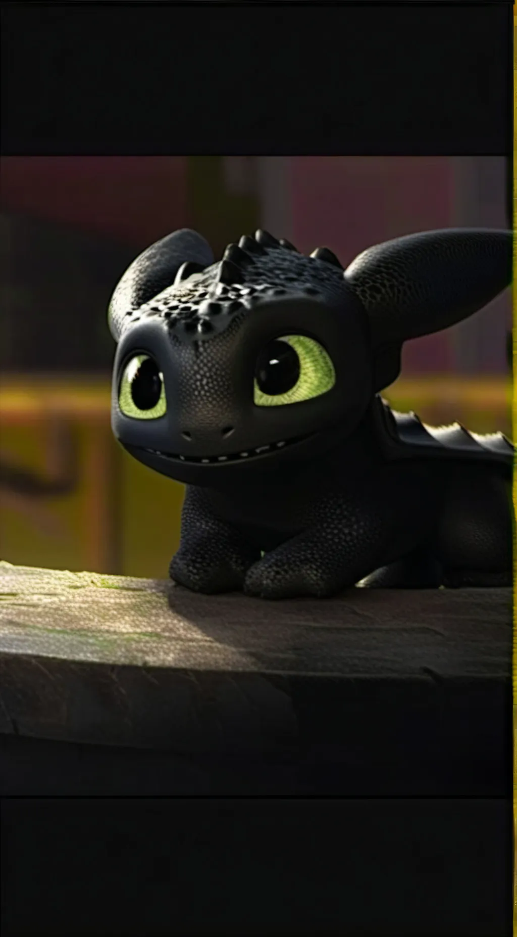 ai character: toothless  background