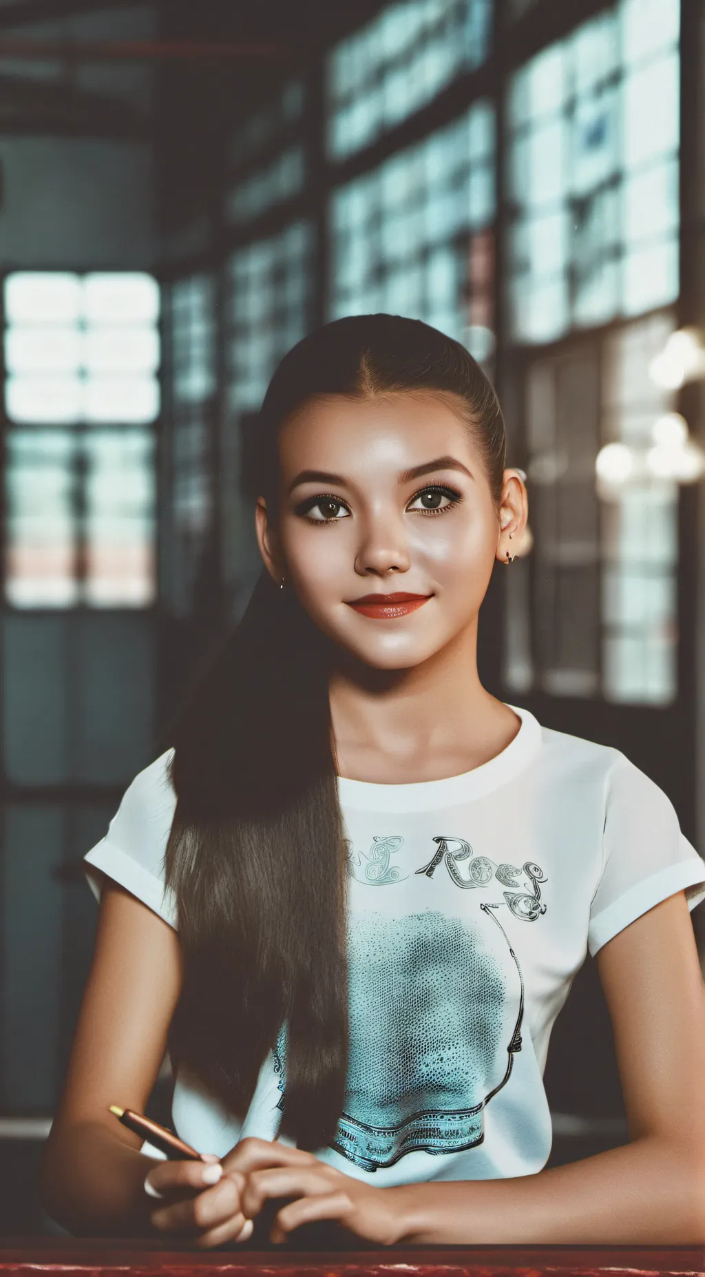 ai character: rose background