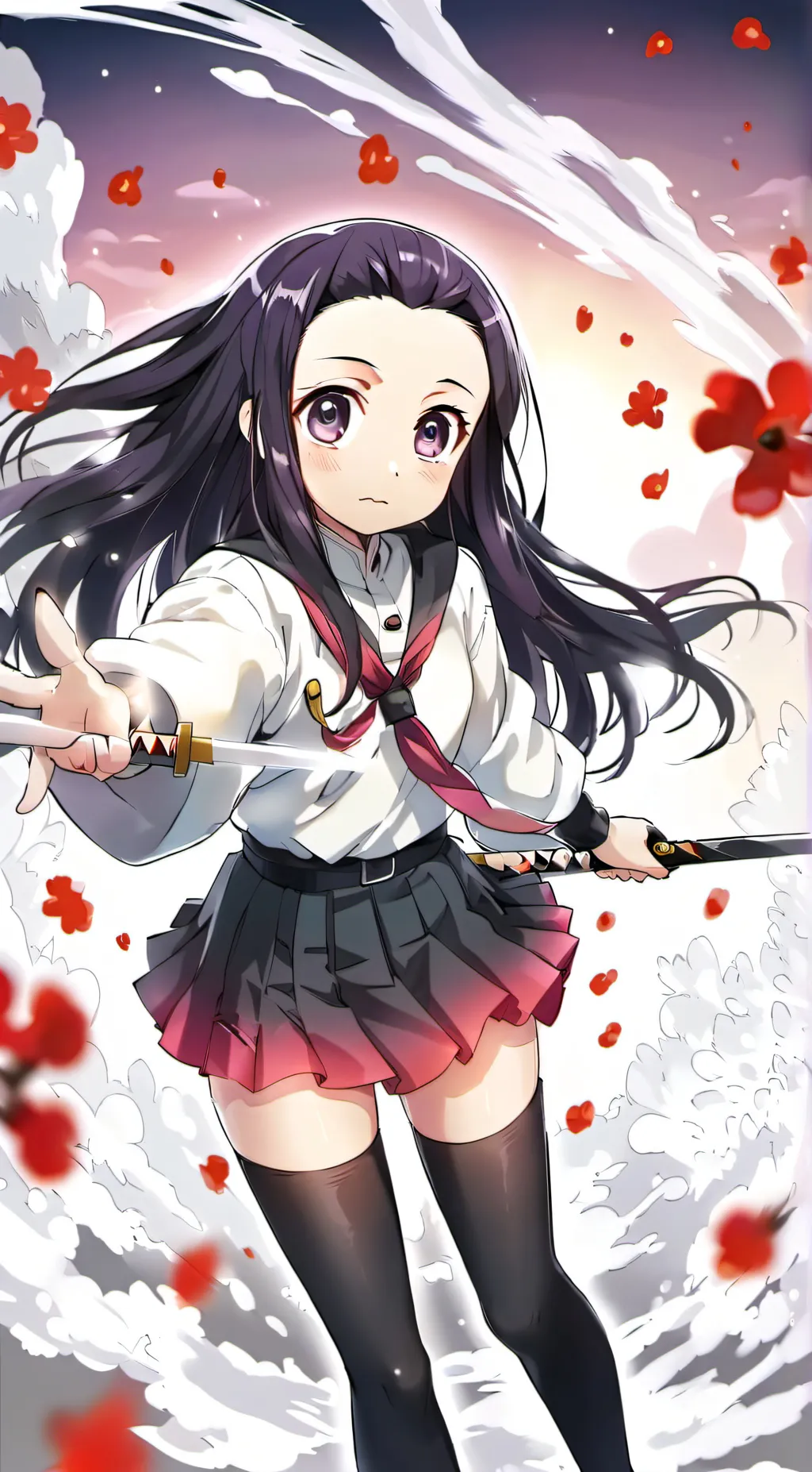 ai character: Nezuko kamodo  background