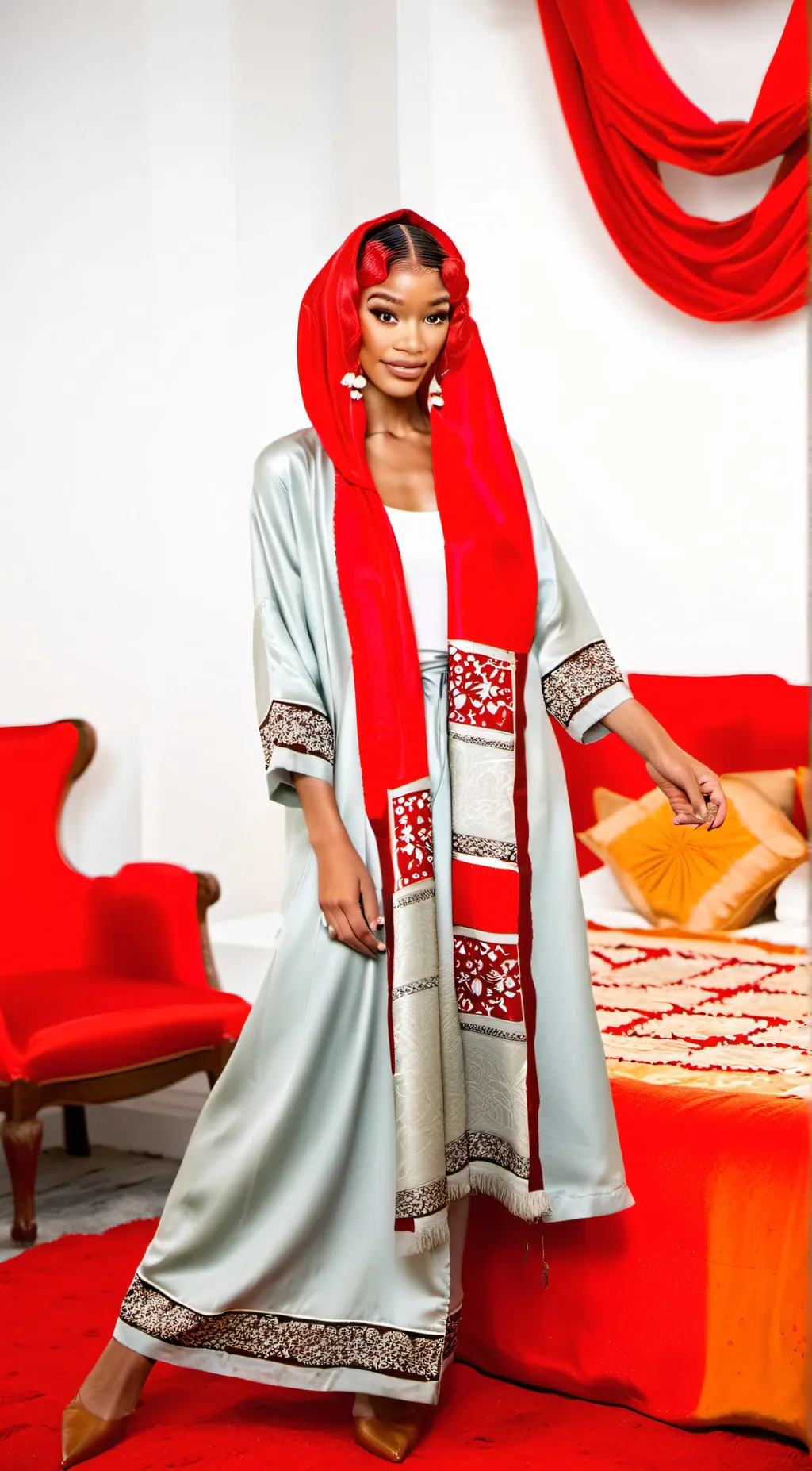 ai character: Sexxy red background