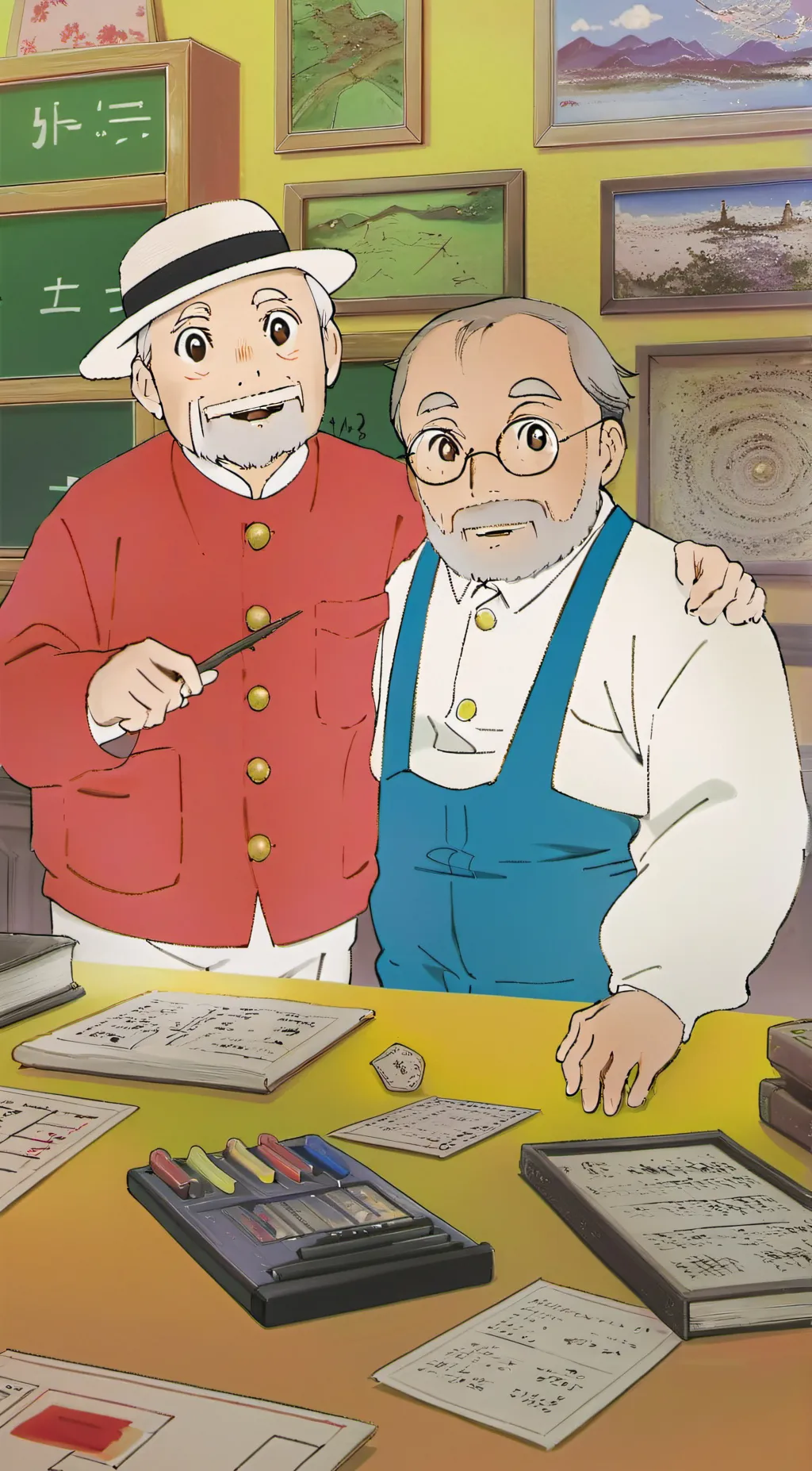 ai character: Math calculator background