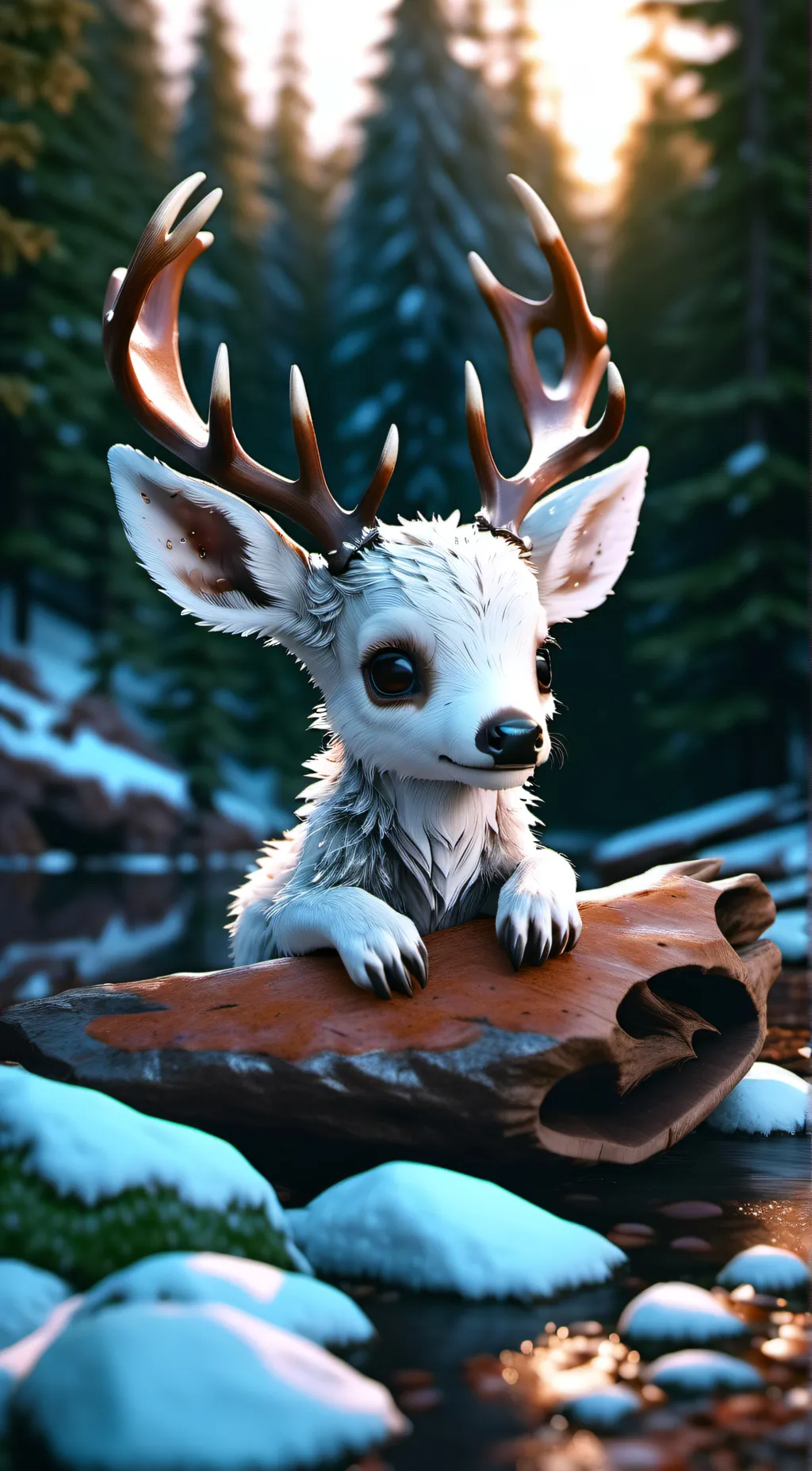 ai character: Baby wendigo background