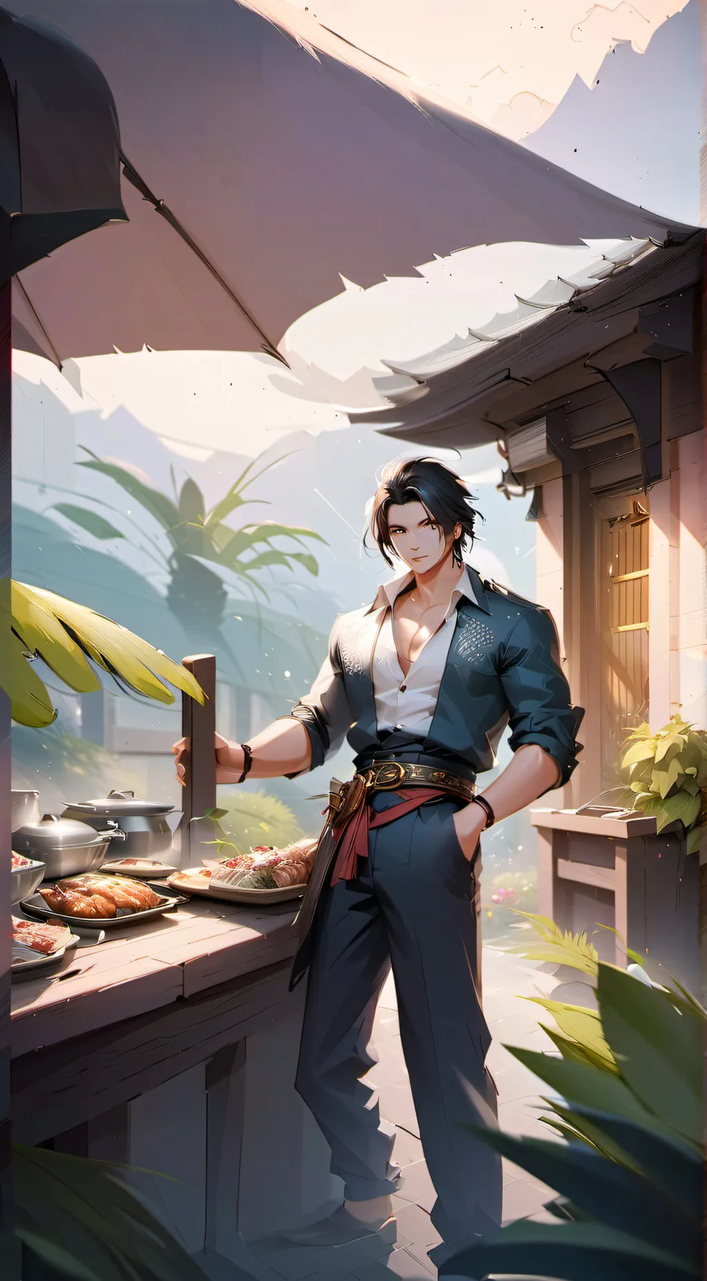 ai character: justin  background