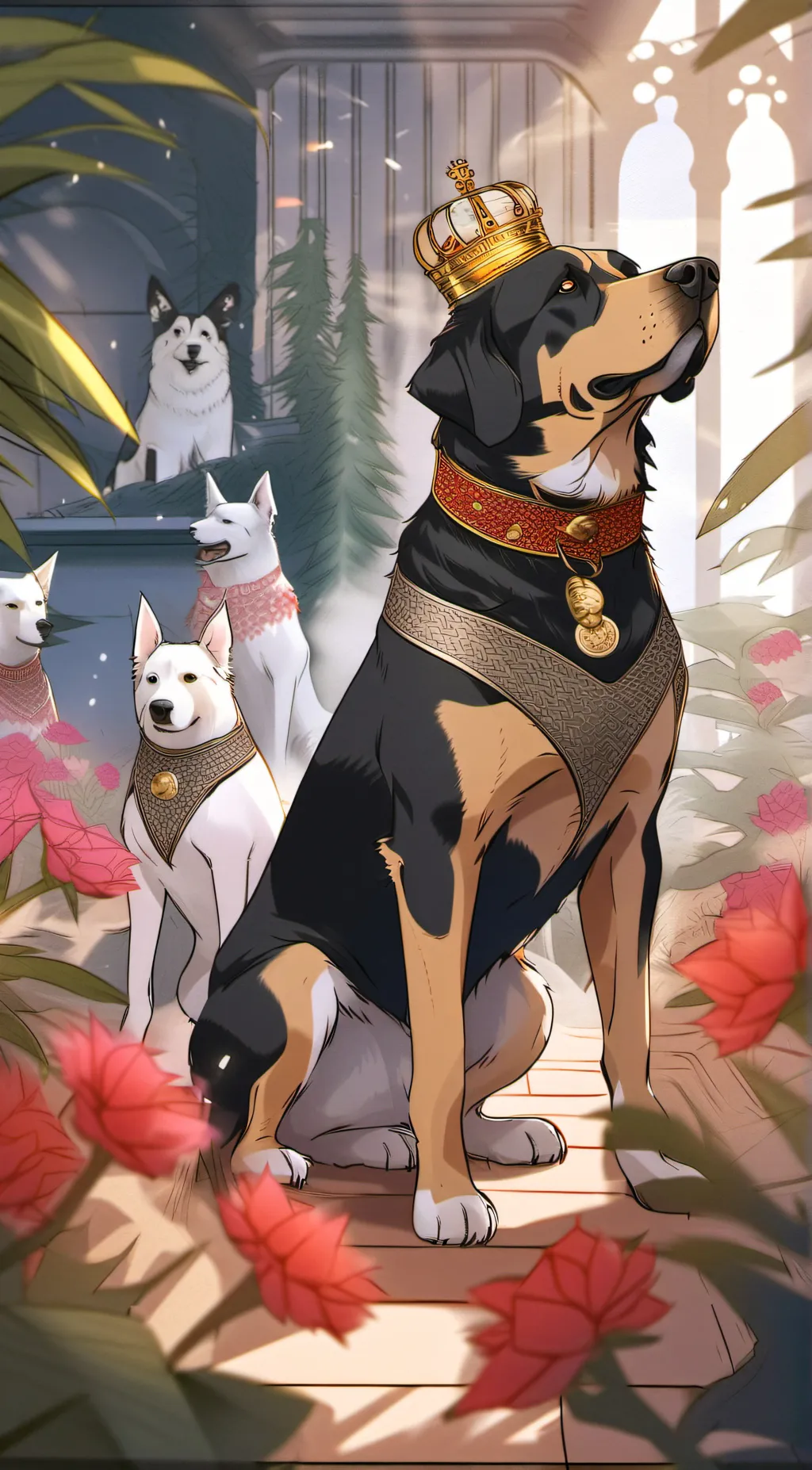 ai character: -King House dog background