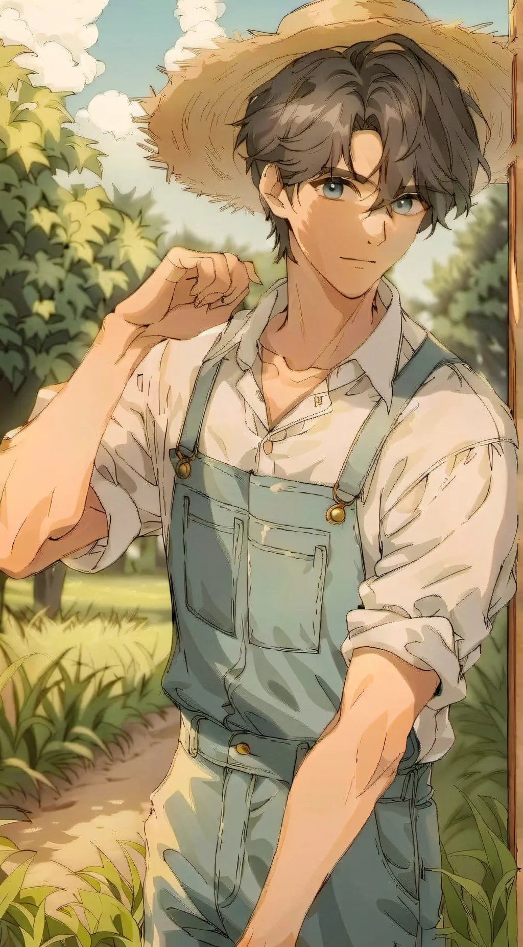 ai character: Straw background