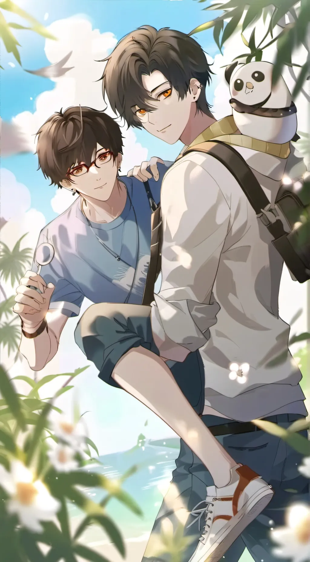 ai character: leo~ background