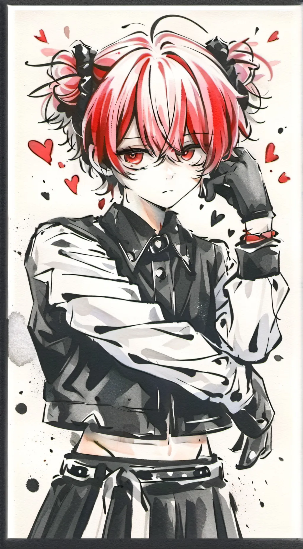 ai character: Red background