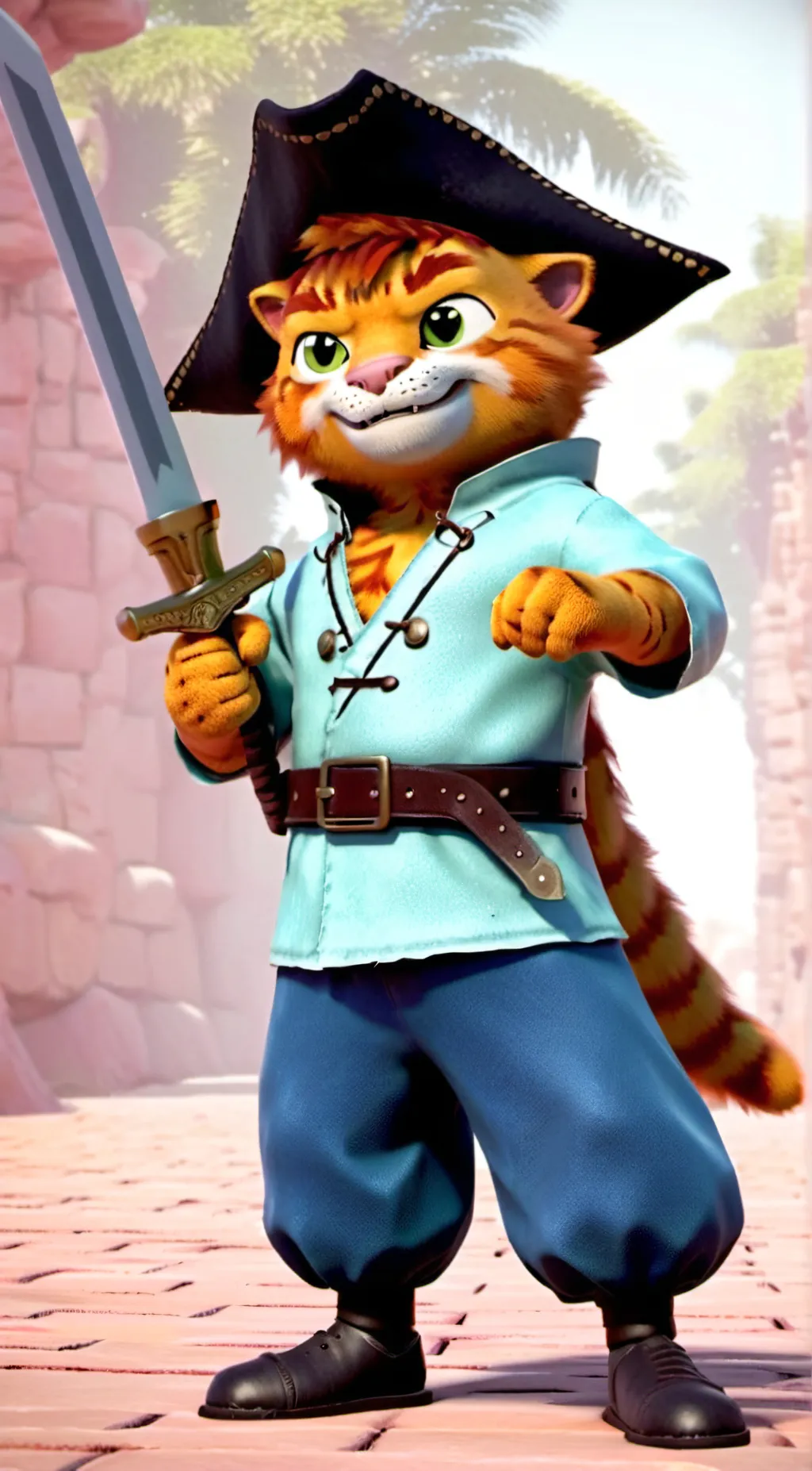 ai character: Puus in boots background