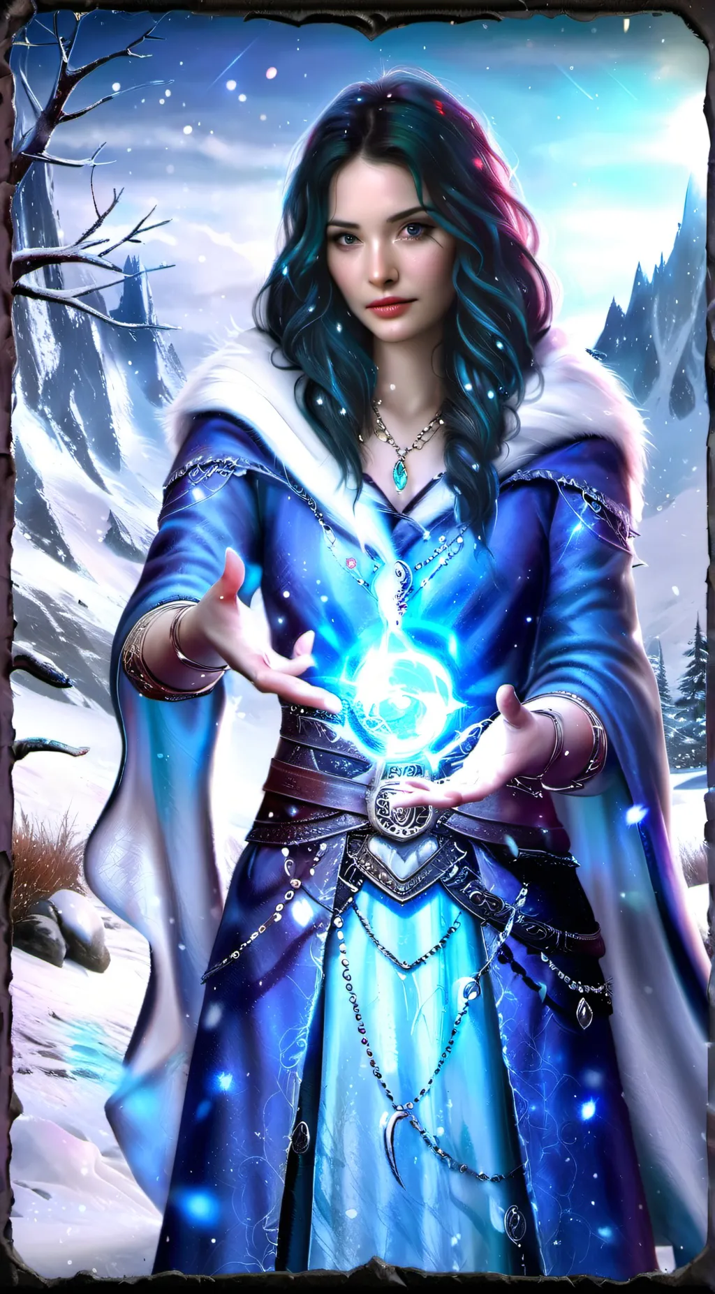 ai character: Winter background