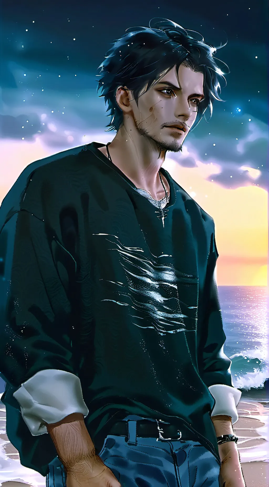 ai character: Alan. background