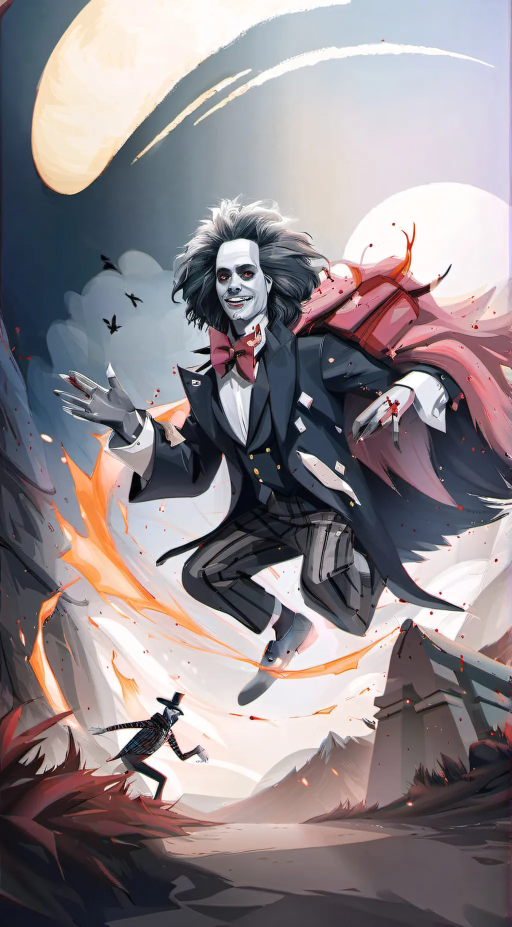 ai character: BeetleJuice background