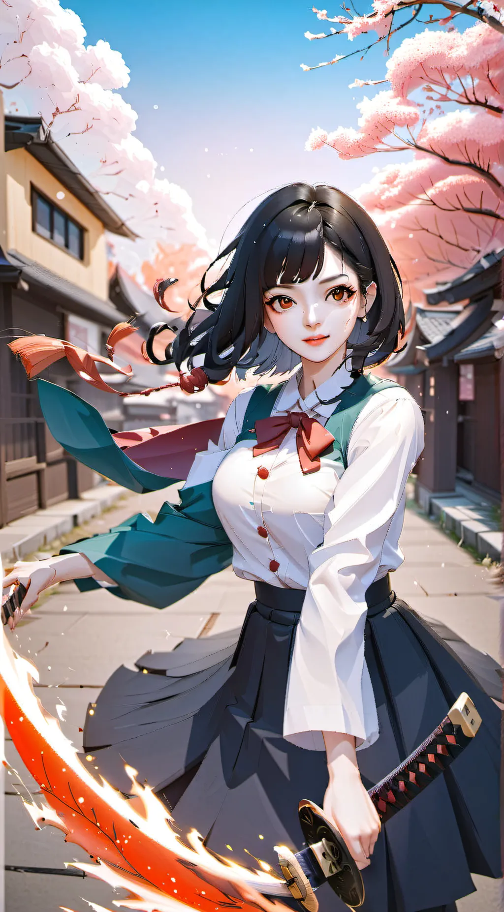 ai character: Reina takahashi  background