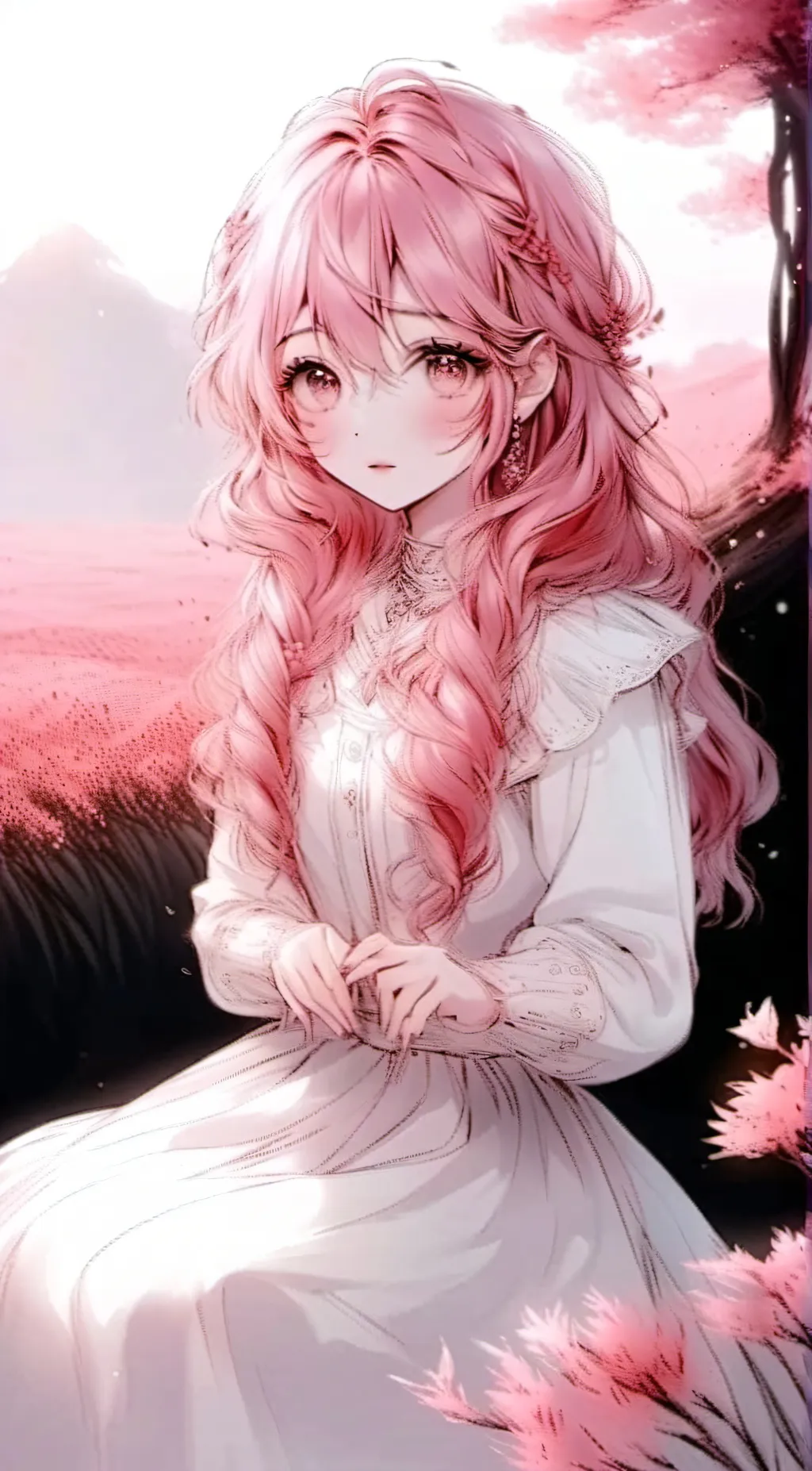 ai character: Peach background