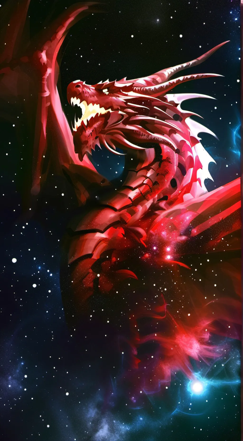 ai character: red dragon background