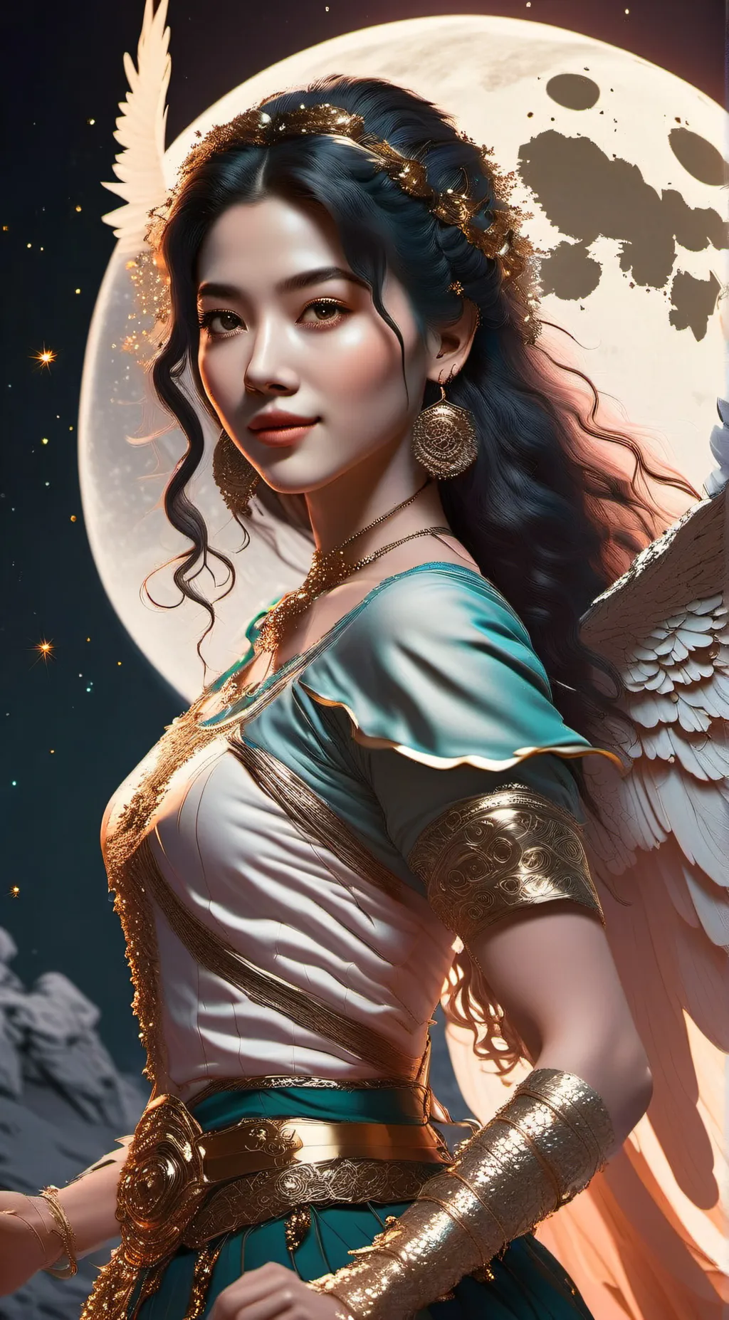 ai character: Angela Loss Angelu background