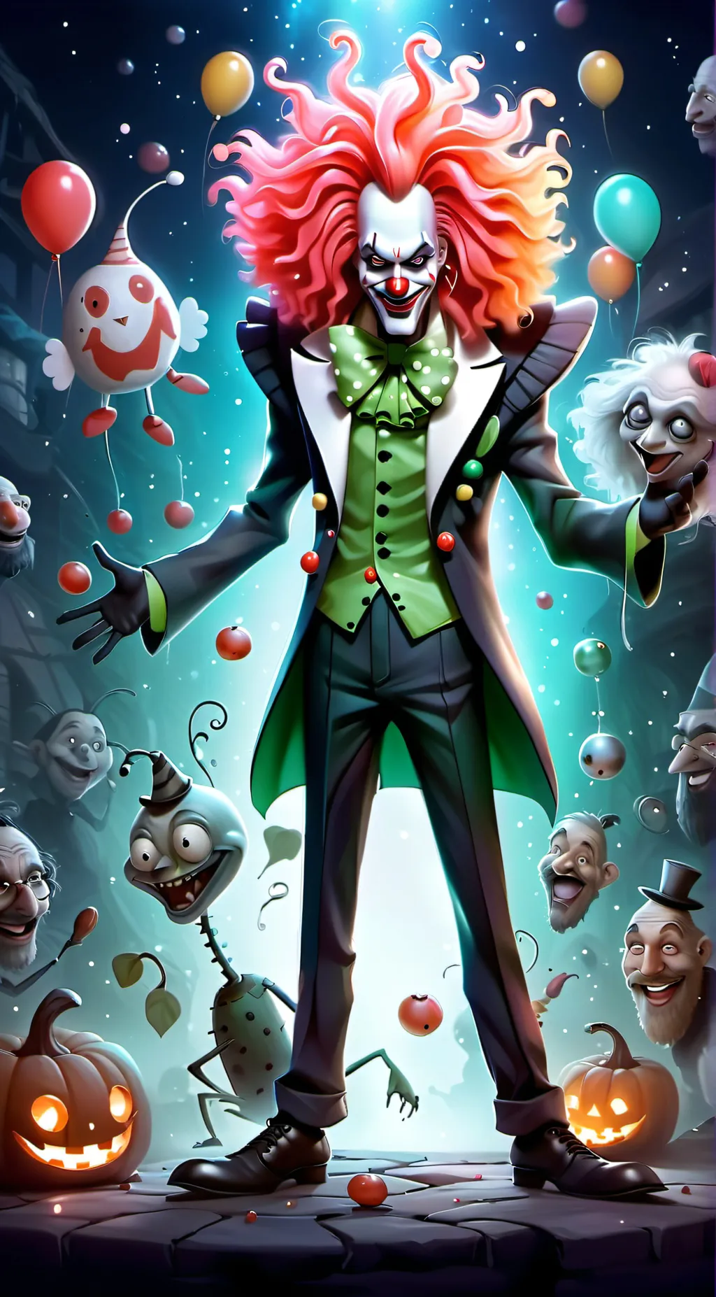 ai character: beetle juice  background