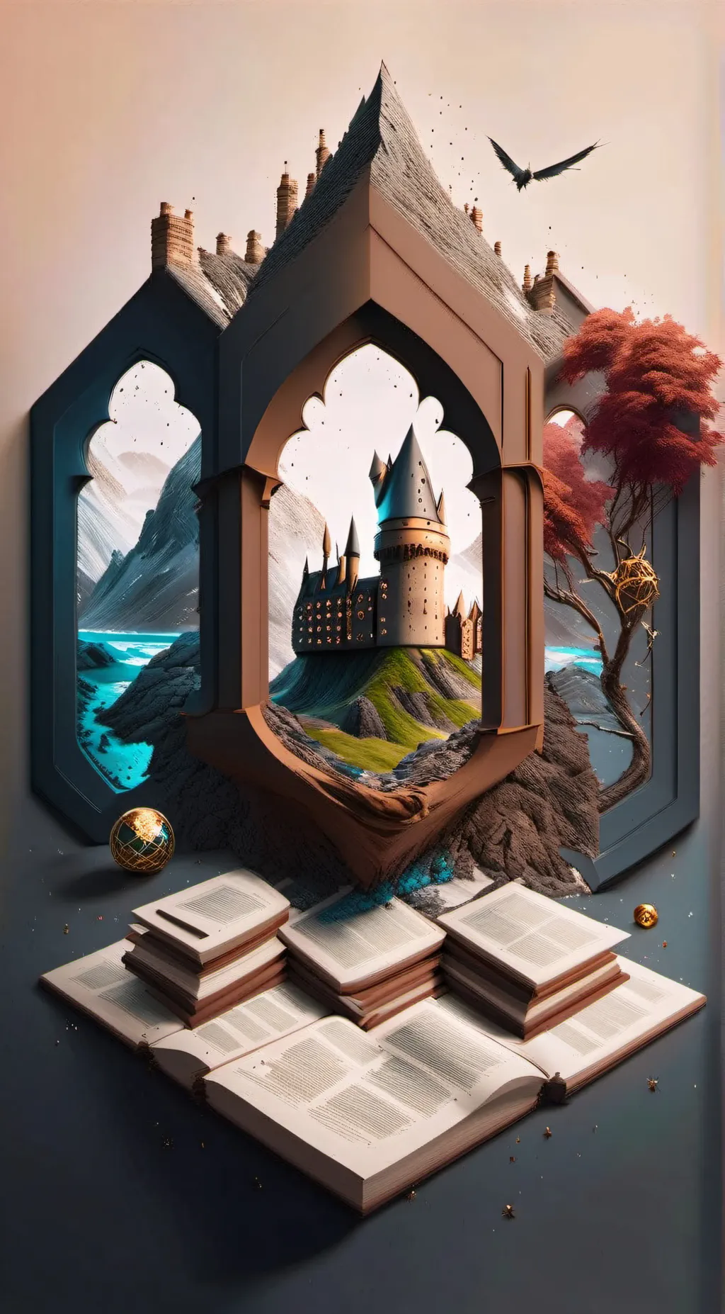 ai character: ron and y/n fight background