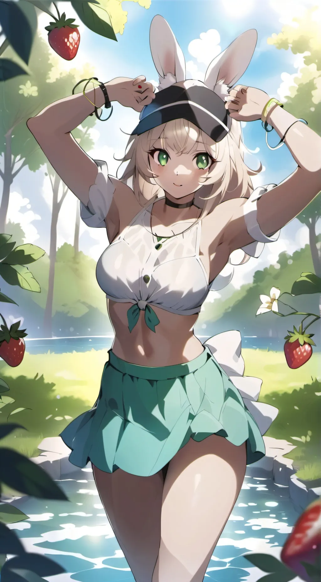 ai character: lopunny mulher  background