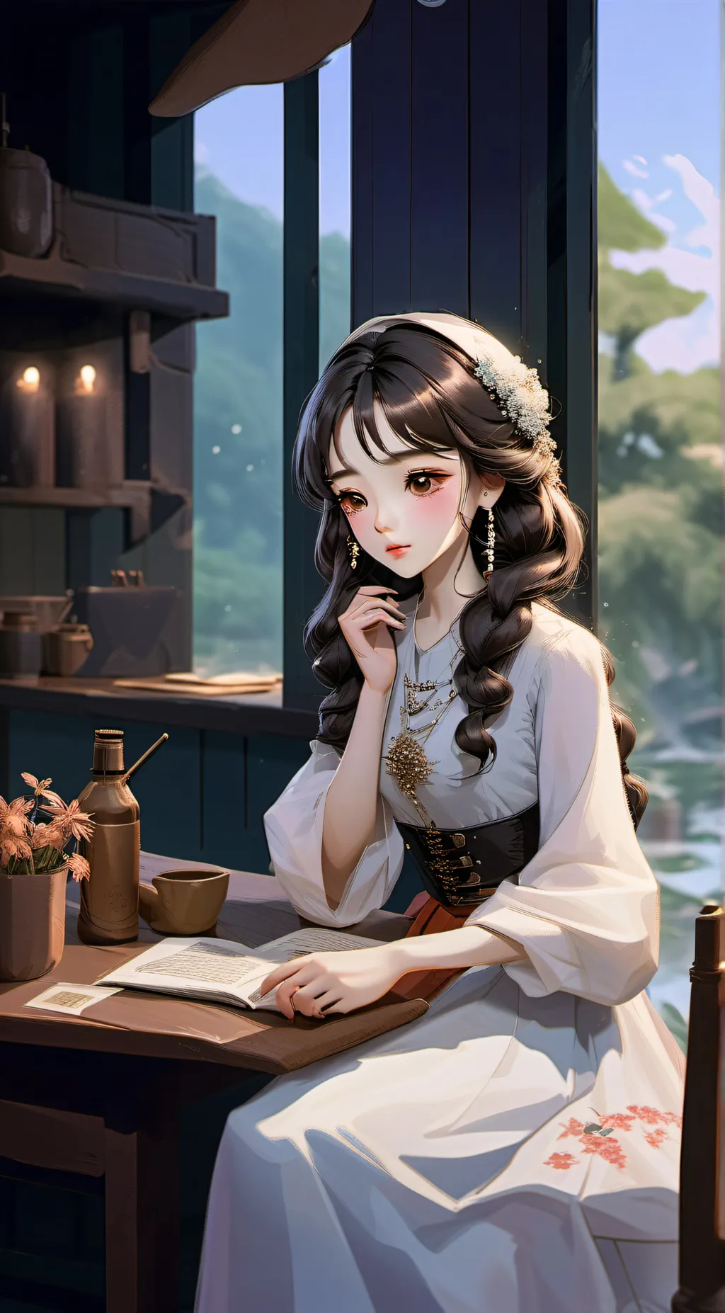 ai character: evelyn_z.e background