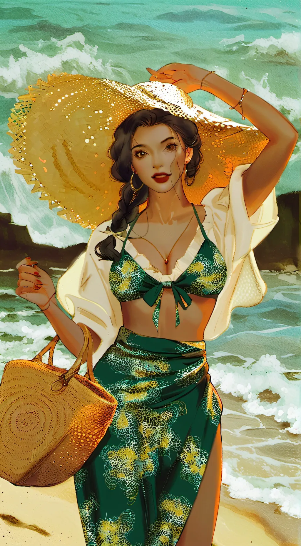 ai character: Tina  background