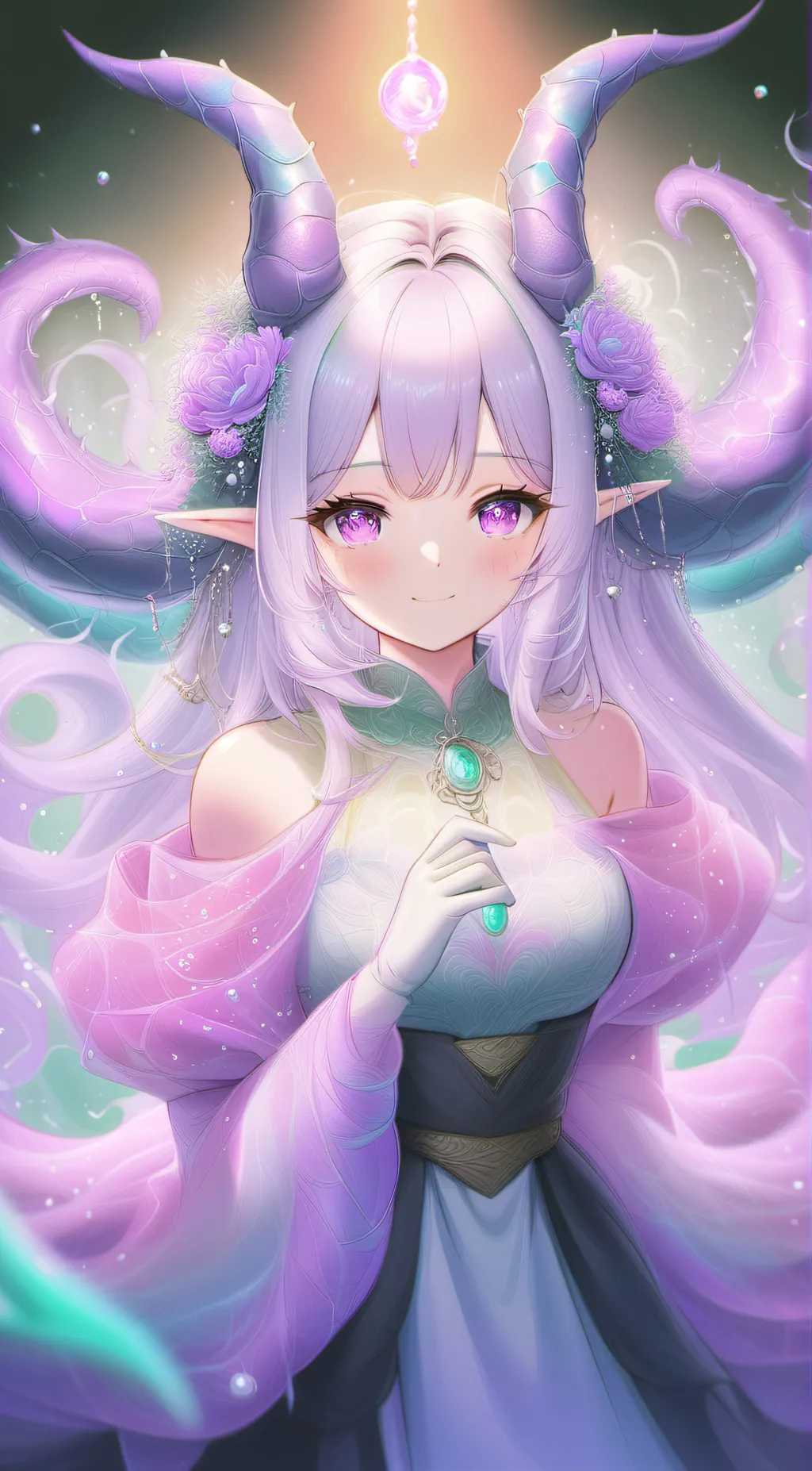 ai character: Violet the dragon  background
