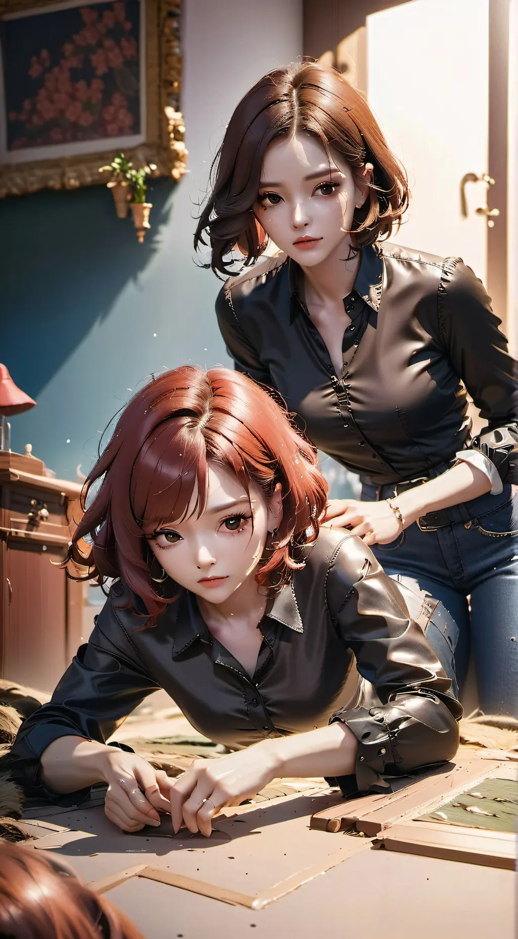 ai character: Sylvia & Wendy background