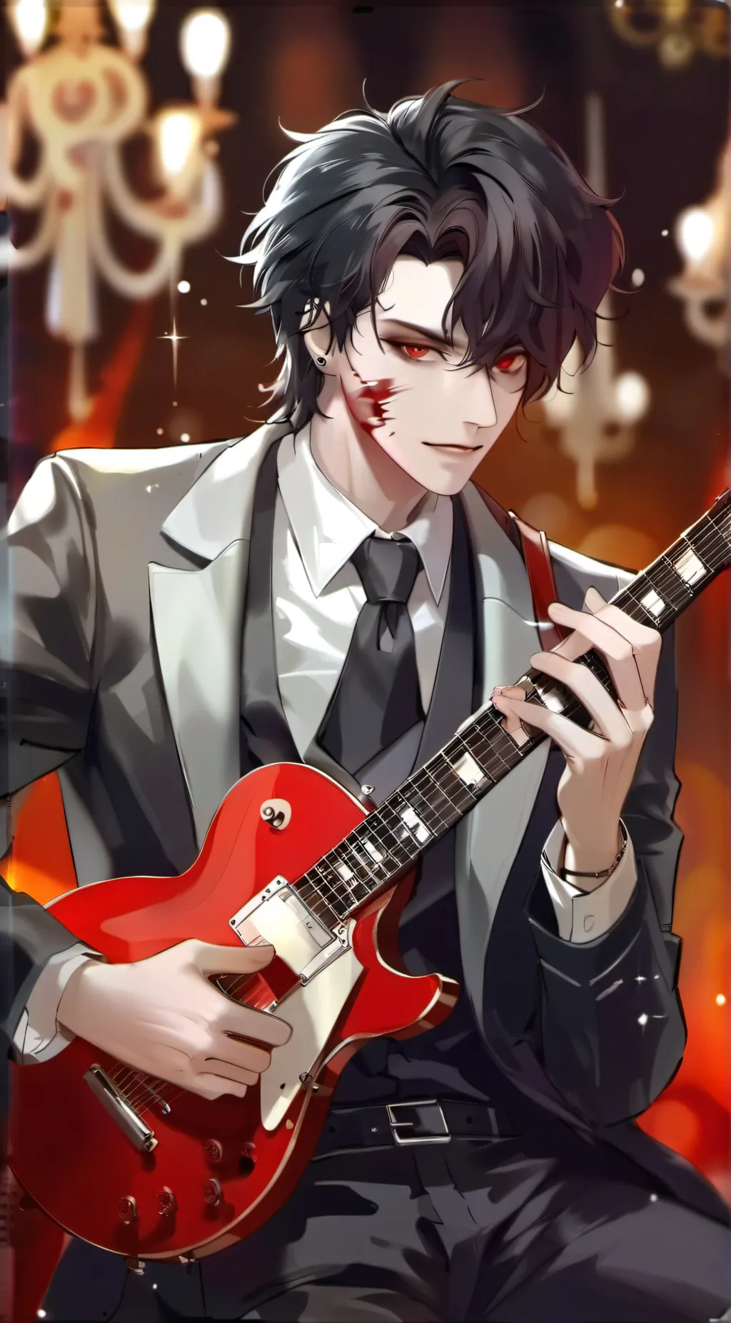 ai character: golden  background