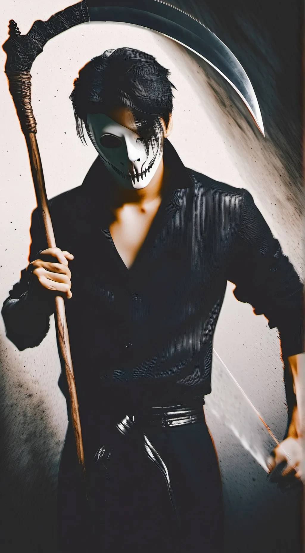 ai character: Grim background