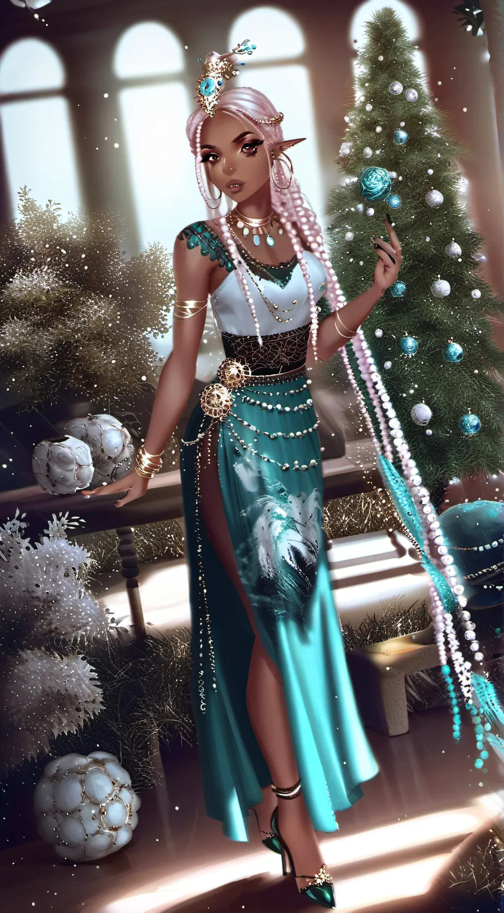 ai character: queen laya  background