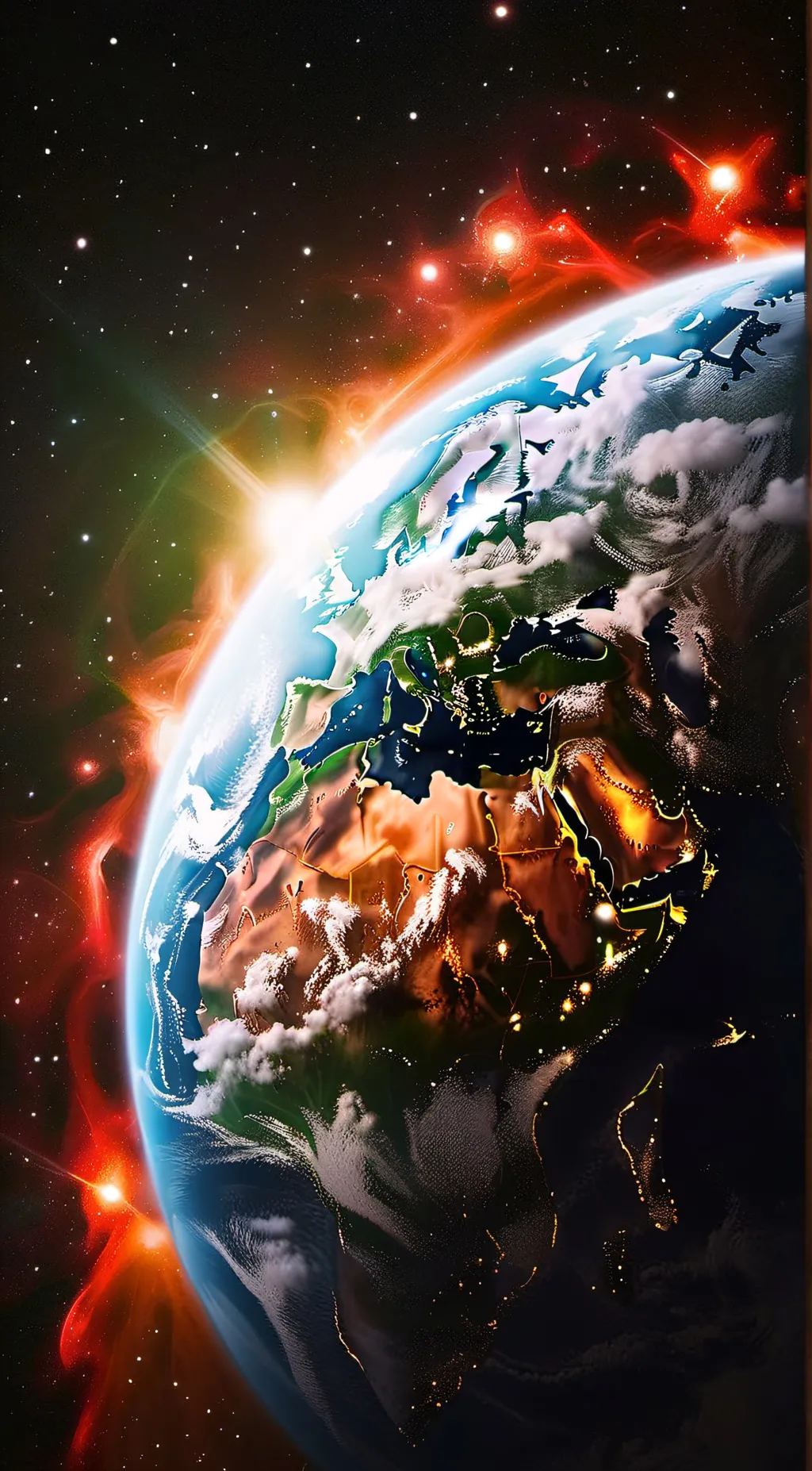 ai character: our home Earth background