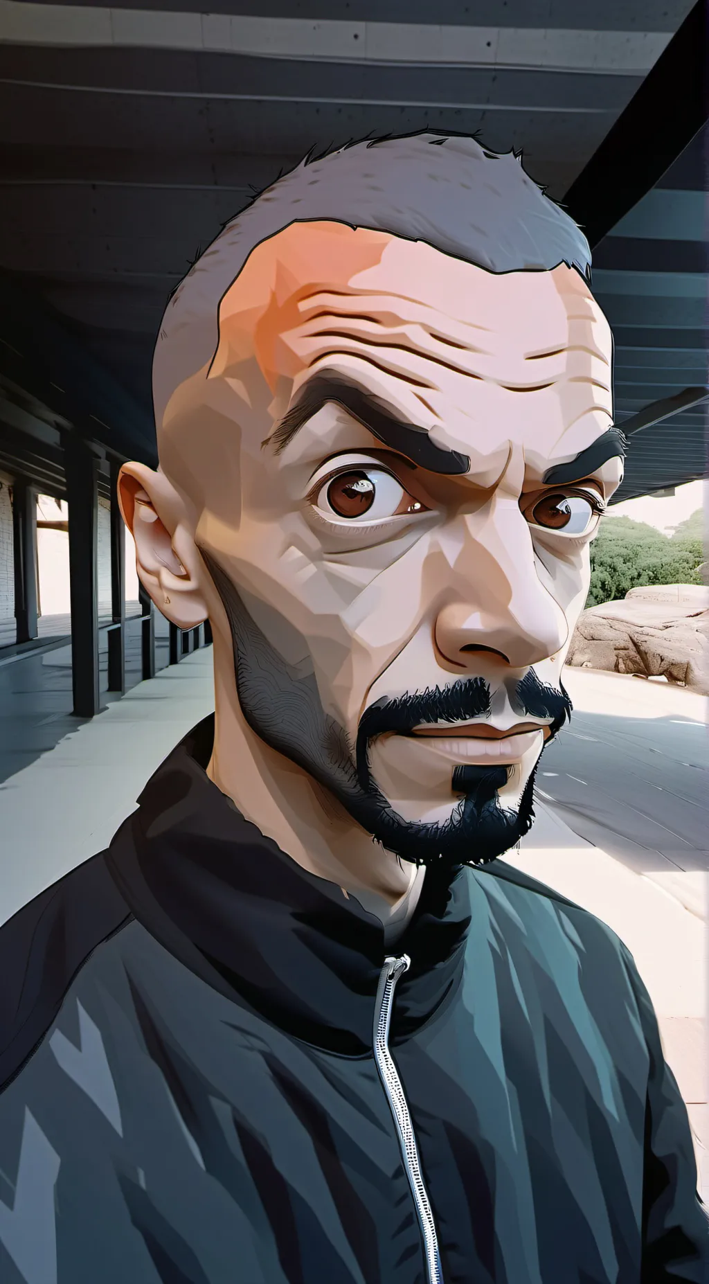 ai character: chalk background