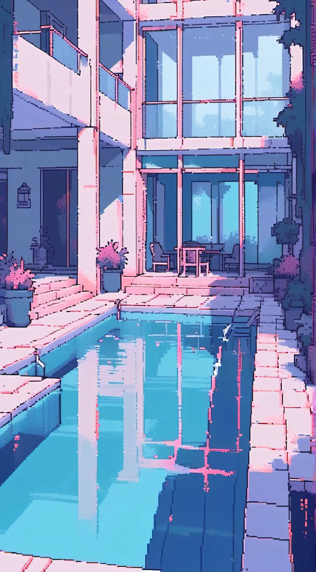 ai character: mha pool party background