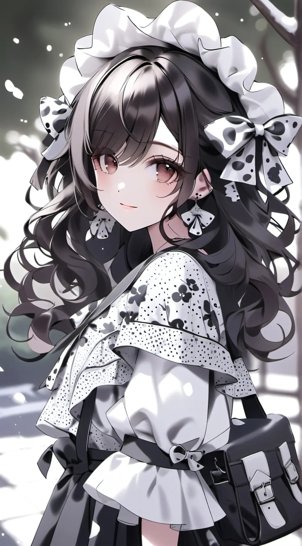 ai character: Violet background