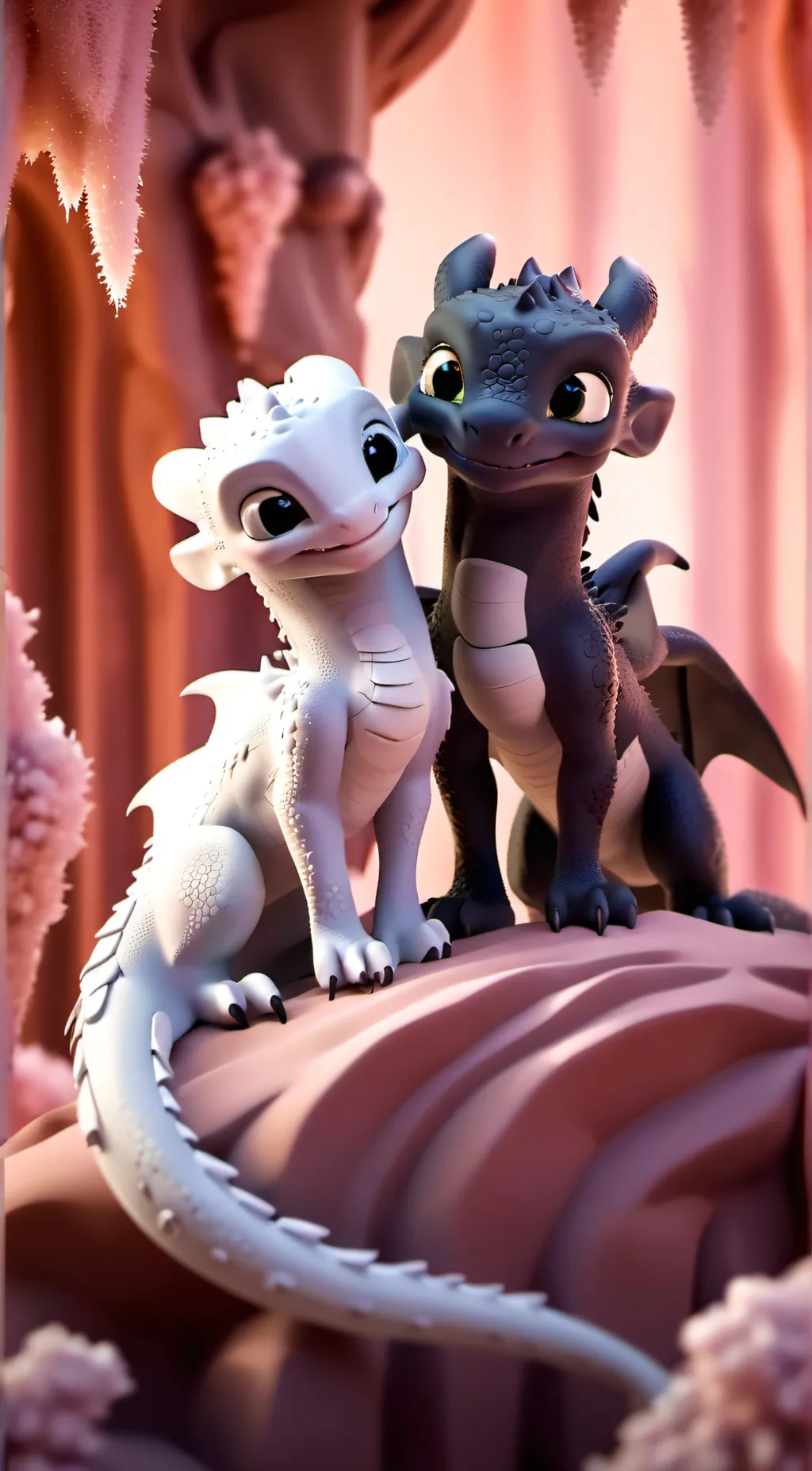 ai character: Toothless and luna background