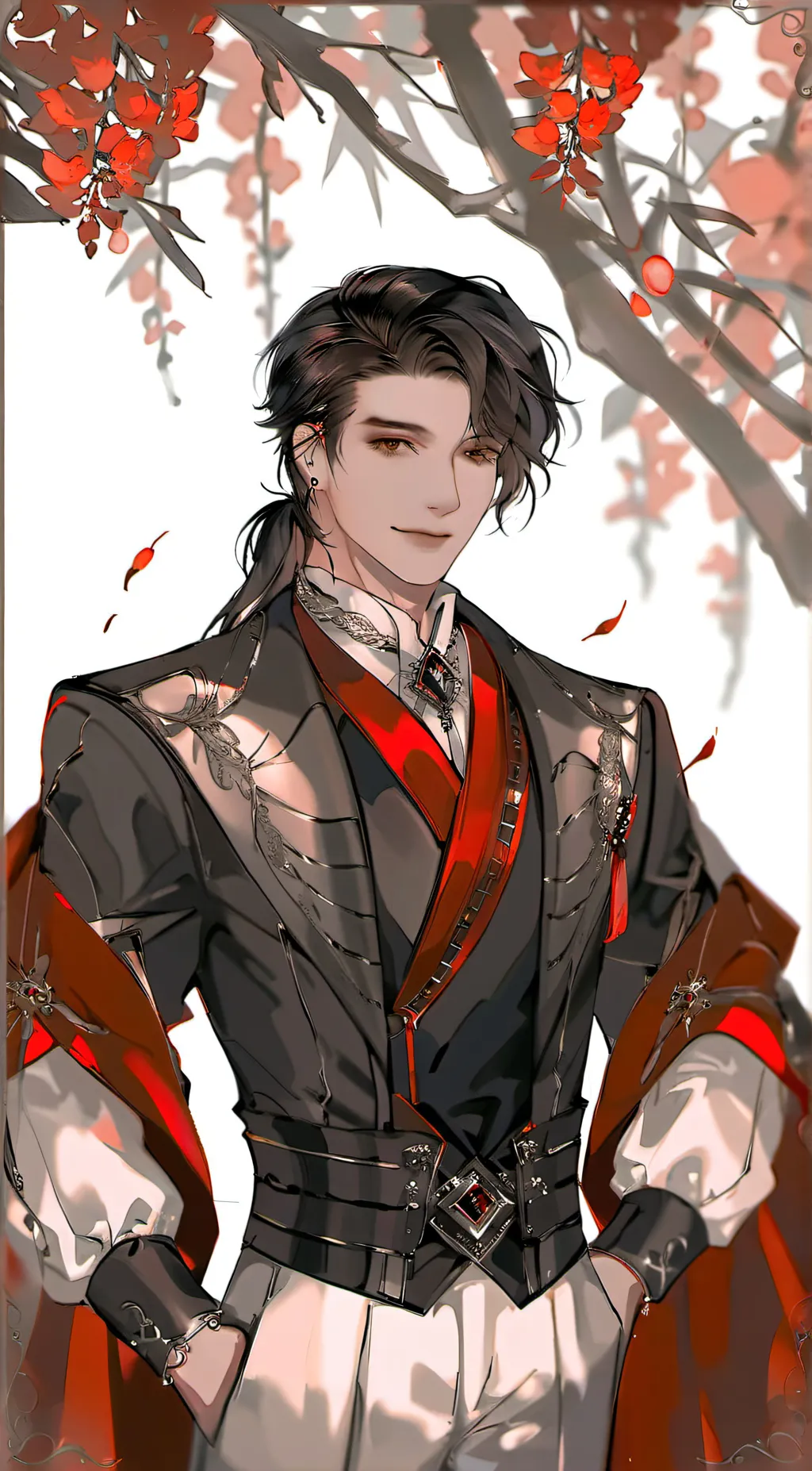 ai character: moonlight background