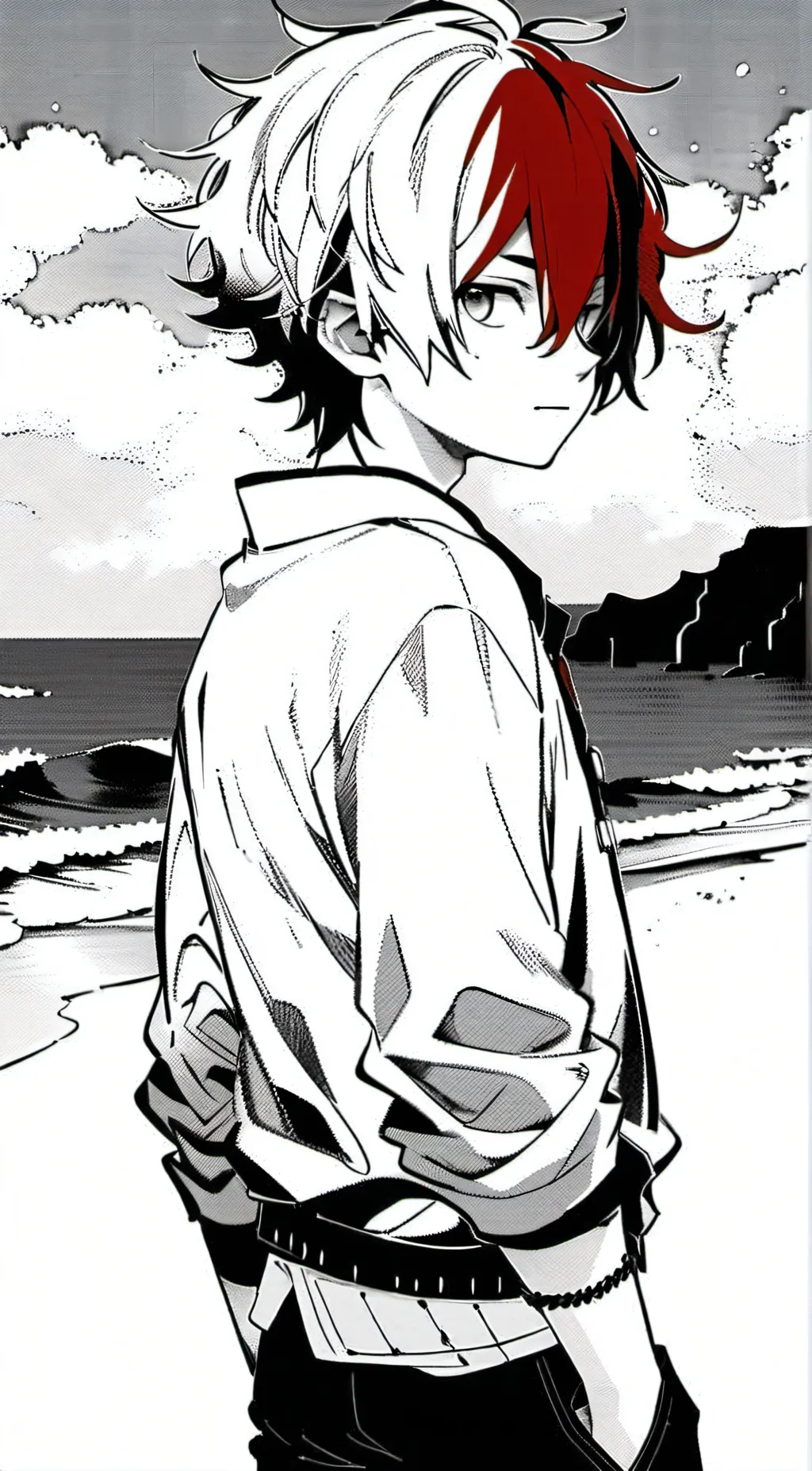 ai character: Shoto Todaroki background